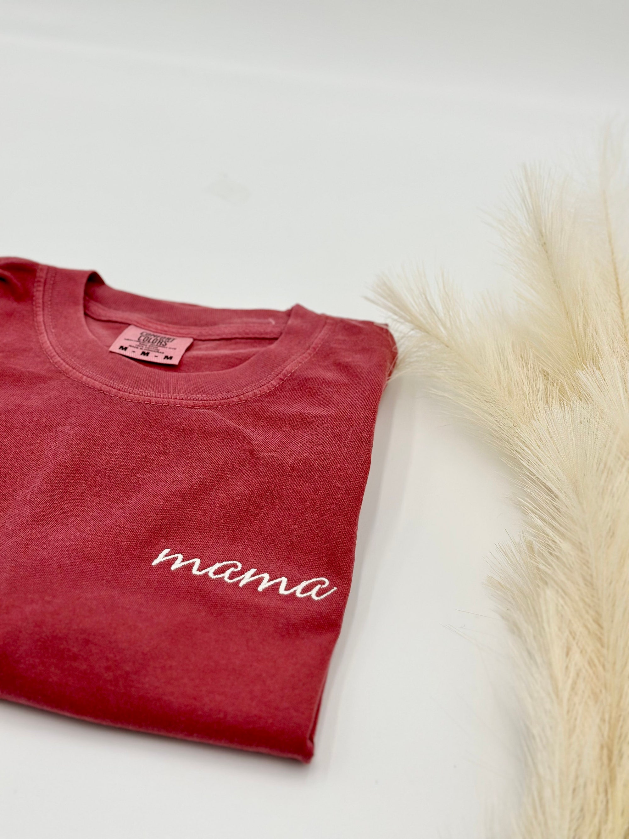 Custom Comfort Colors T-Shirt - Mother's Day Mama Comfort Color Birthday Gift for Mom Personalized Mama Gift Boy Mama Girl Mama Minimalist image 4