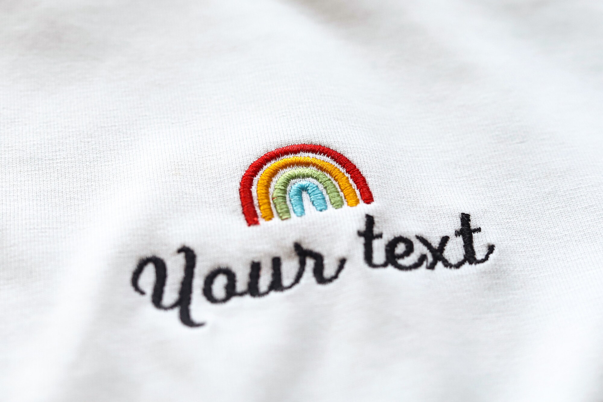 Custom Embroidered Text T-Shirt - Custom Logo Tee Personalized Gifts Mother's Day Gift image 3