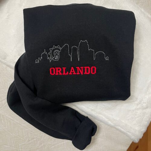 Orlando Embroidered Sweatshirt - Y2K Style Custom City Crewneck St. Louis Embroidered image 0