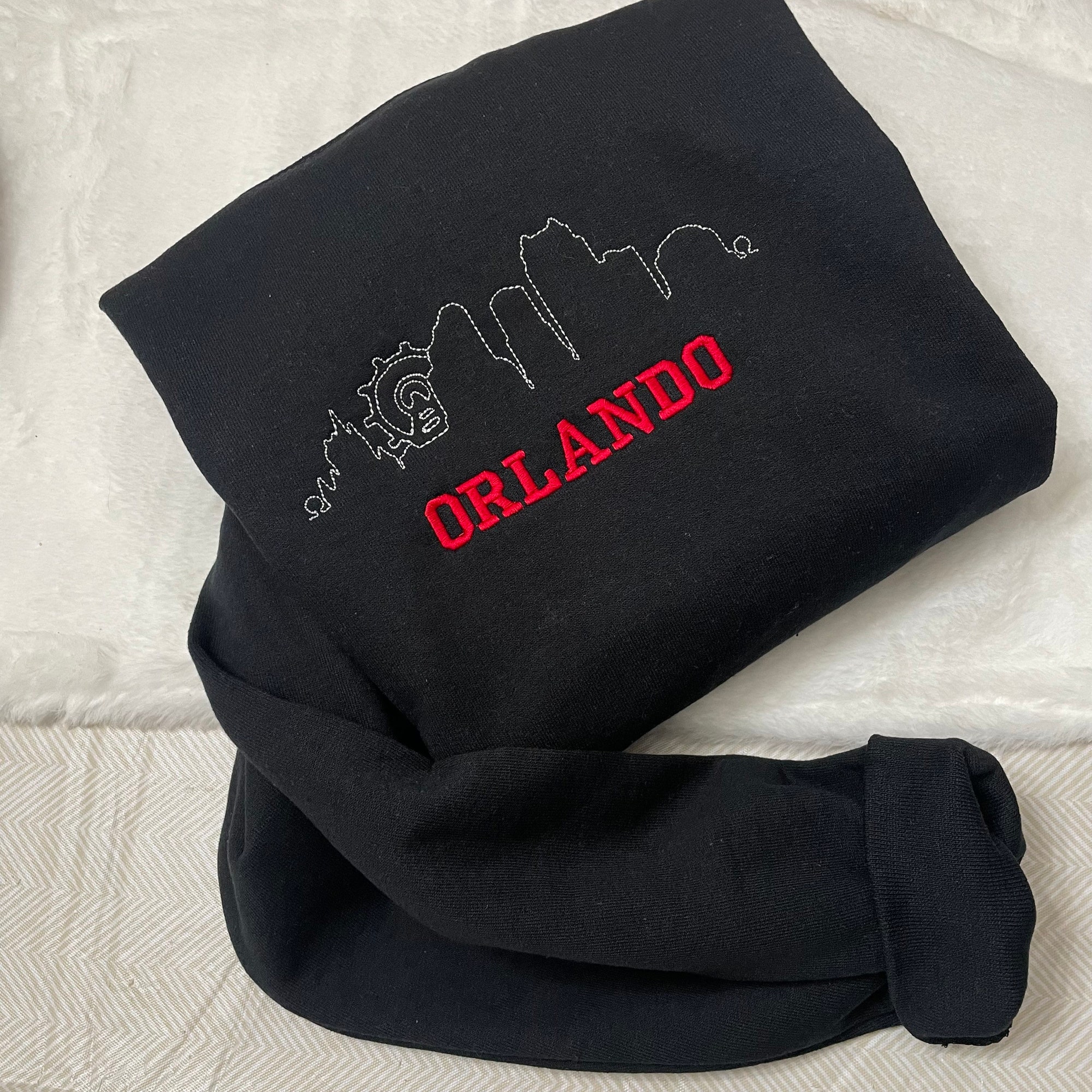 Orlando Embroidered Sweatshirt - Y2K Style Custom City Crewneck St. Louis Embroidered image 3