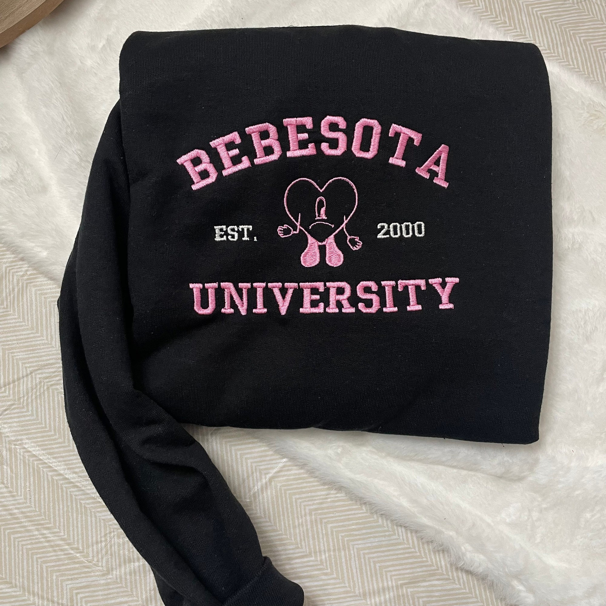 Bebesota University Embroidered Sweatshirt - Bad Bunny Merch Y2K Style Bad Bunny Embroidery Design Bad Bunny SVG Music Merch image 7