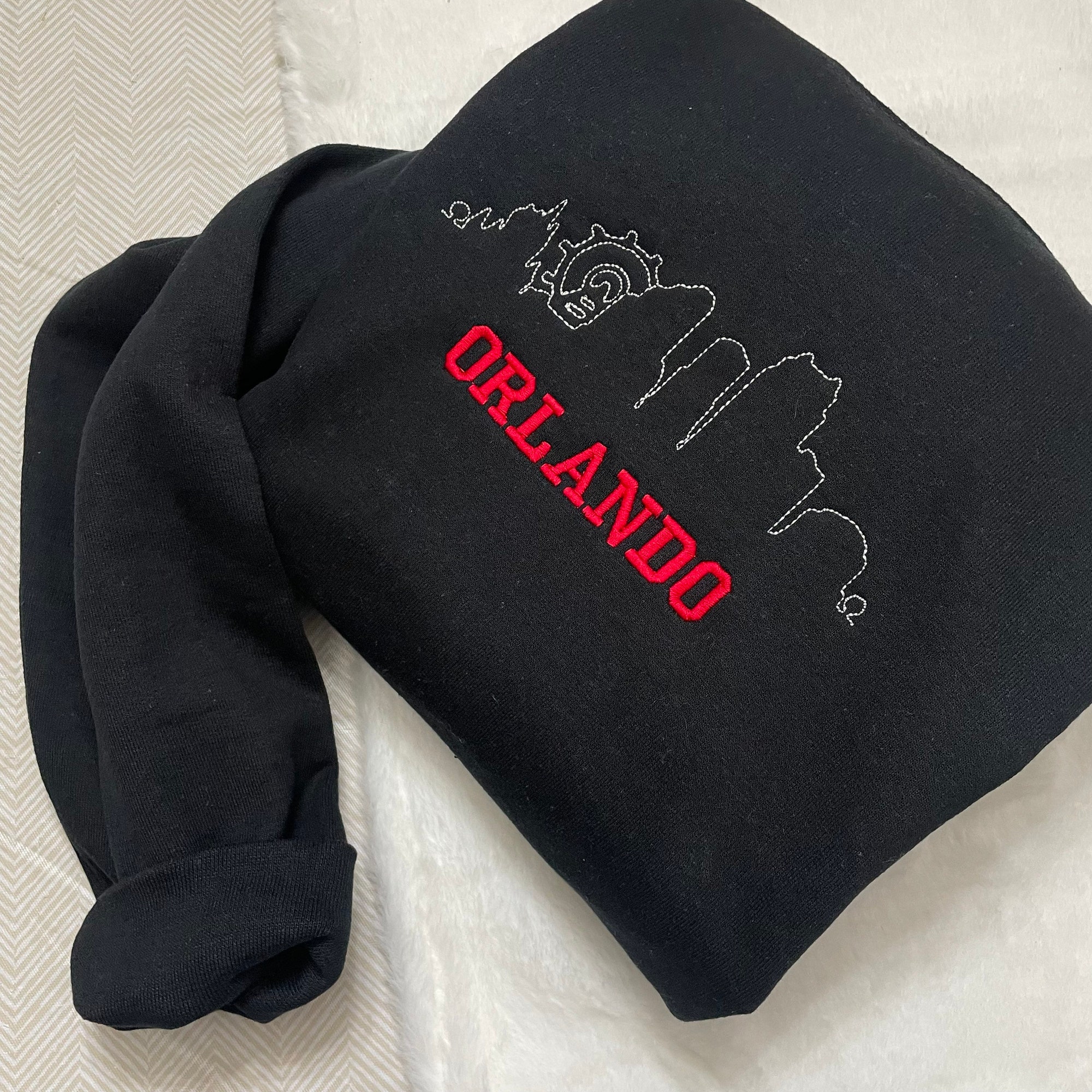 Orlando Embroidered Sweatshirt - Y2K Style Custom City Crewneck St. Louis Embroidered image 1