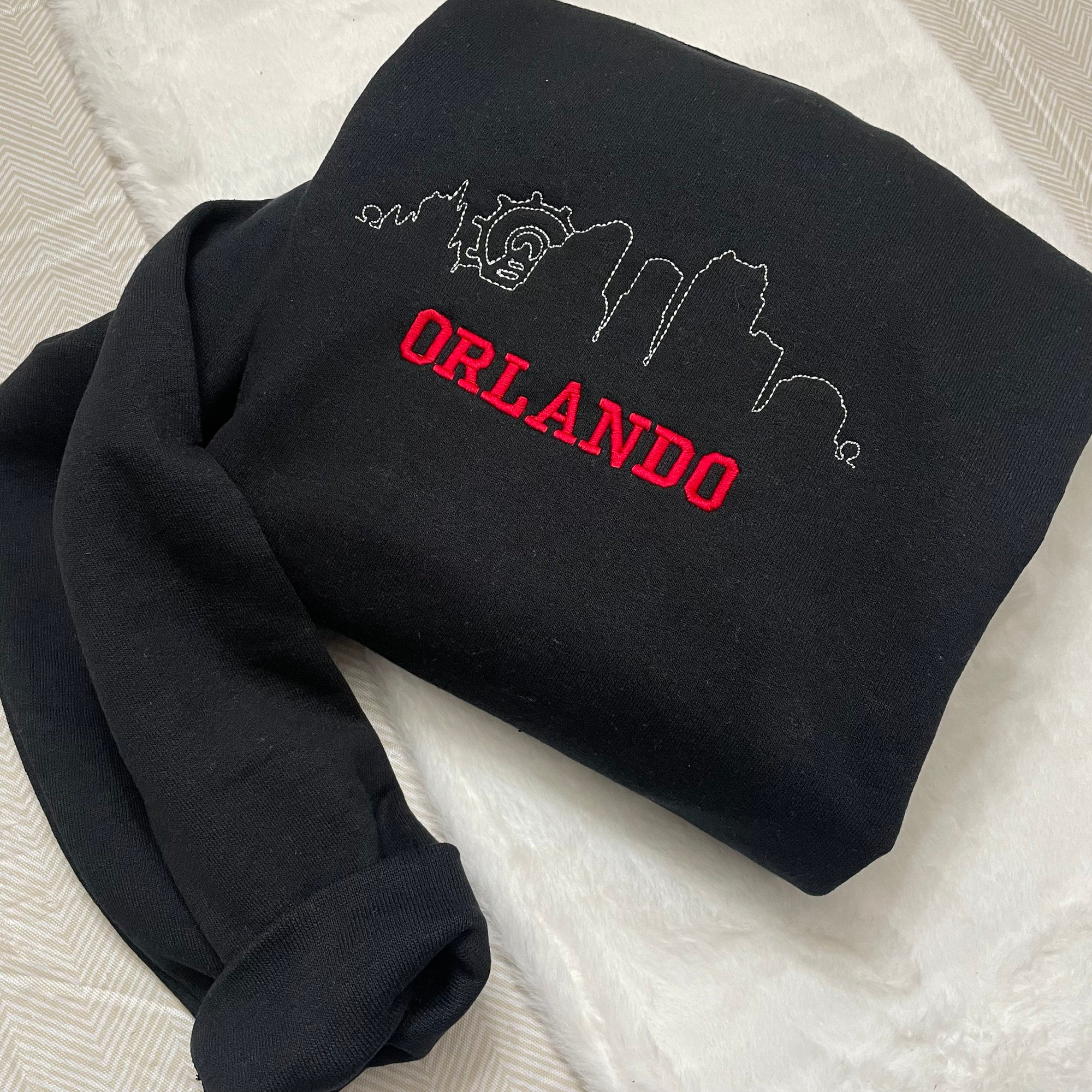 Orlando Embroidered Sweatshirt - Y2K Style Custom City Crewneck St. Louis Embroidered image 2