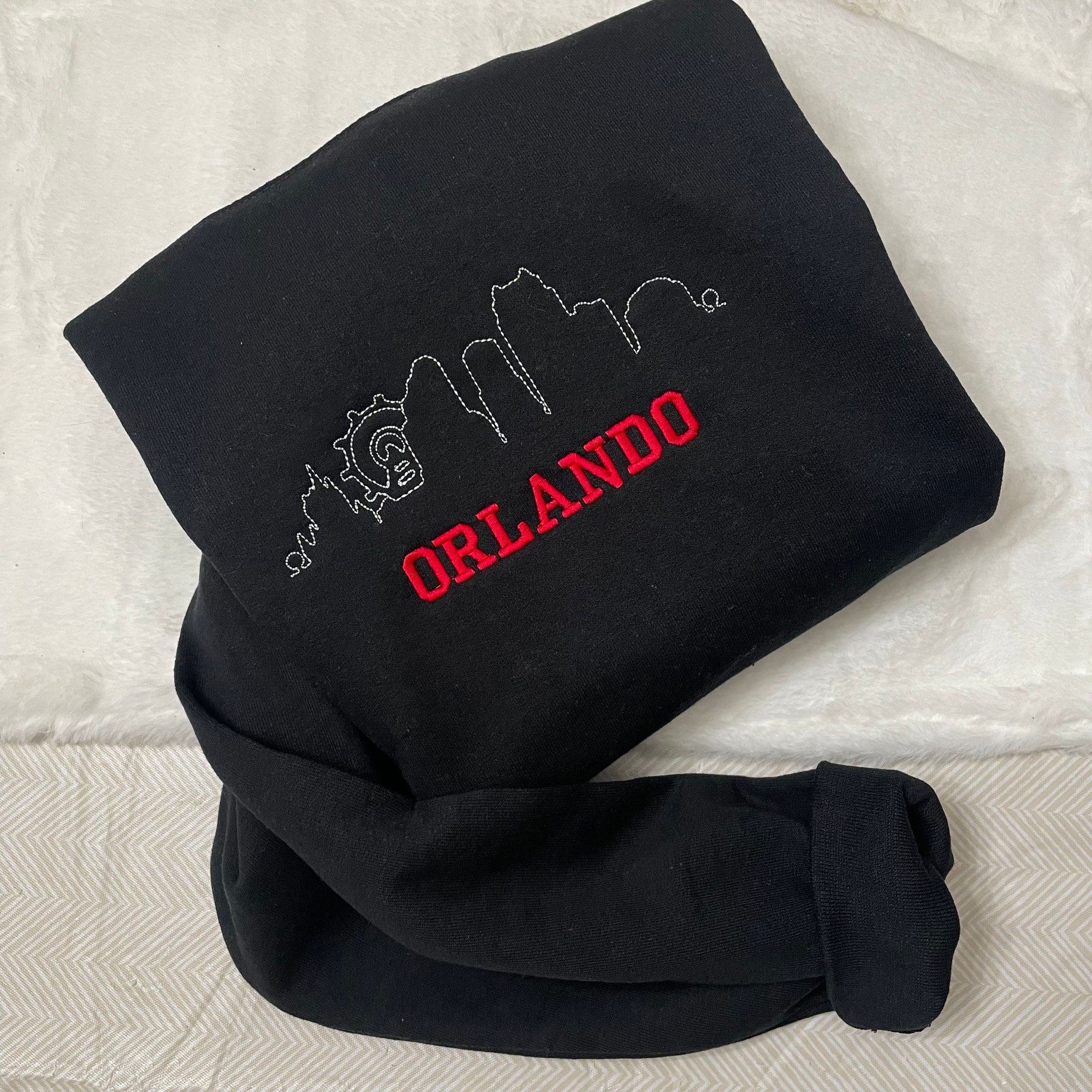 Orlando Embroidered Sweatshirt - Y2K Style Custom City Crewneck St. Louis Embroidered image 4