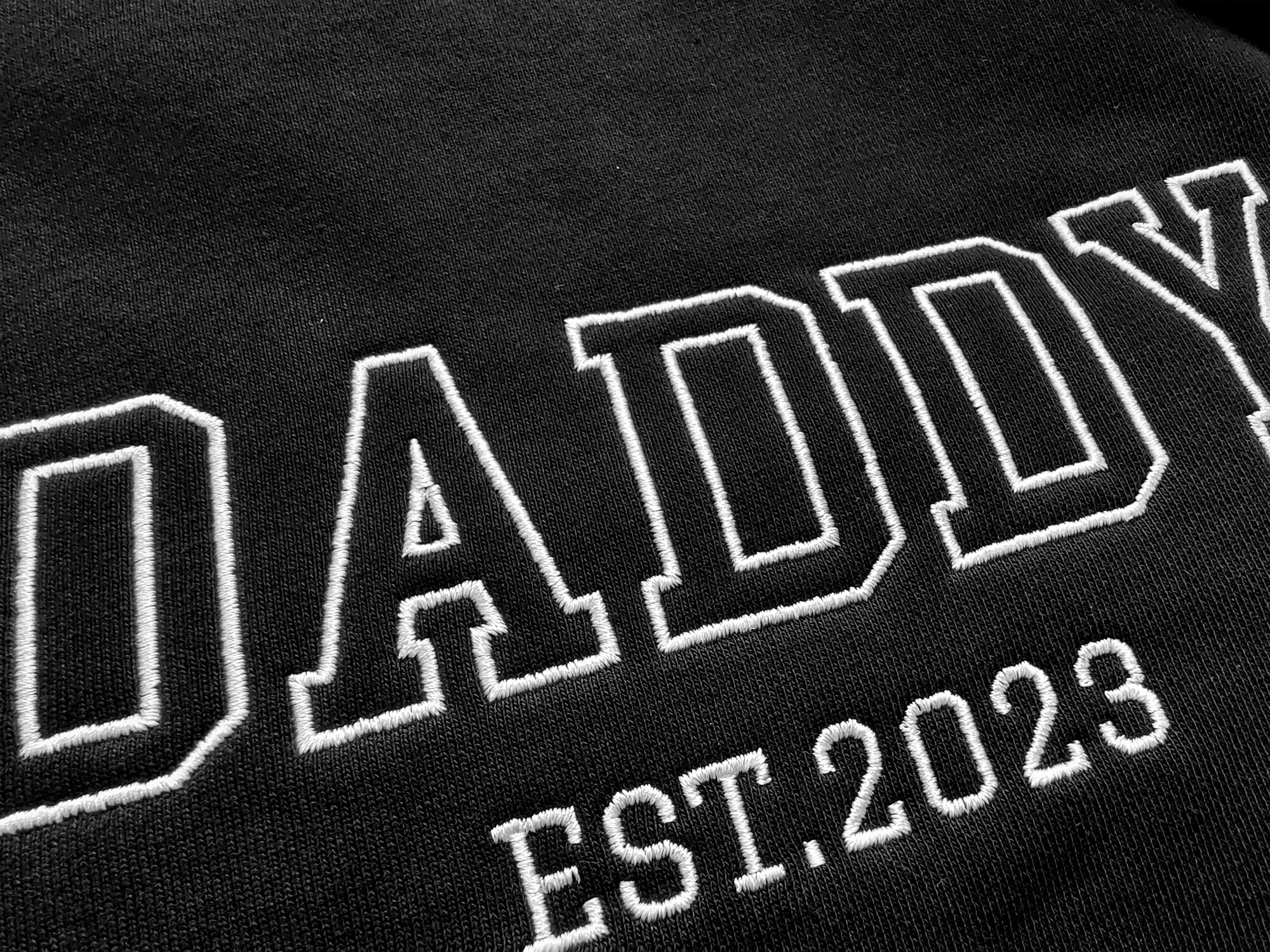 Custom Embroidered Dad Sweatshirt/Hoodie - Daddy Sweatshirt with Kids' Names Baby Announcement Father's Day Gift image 2