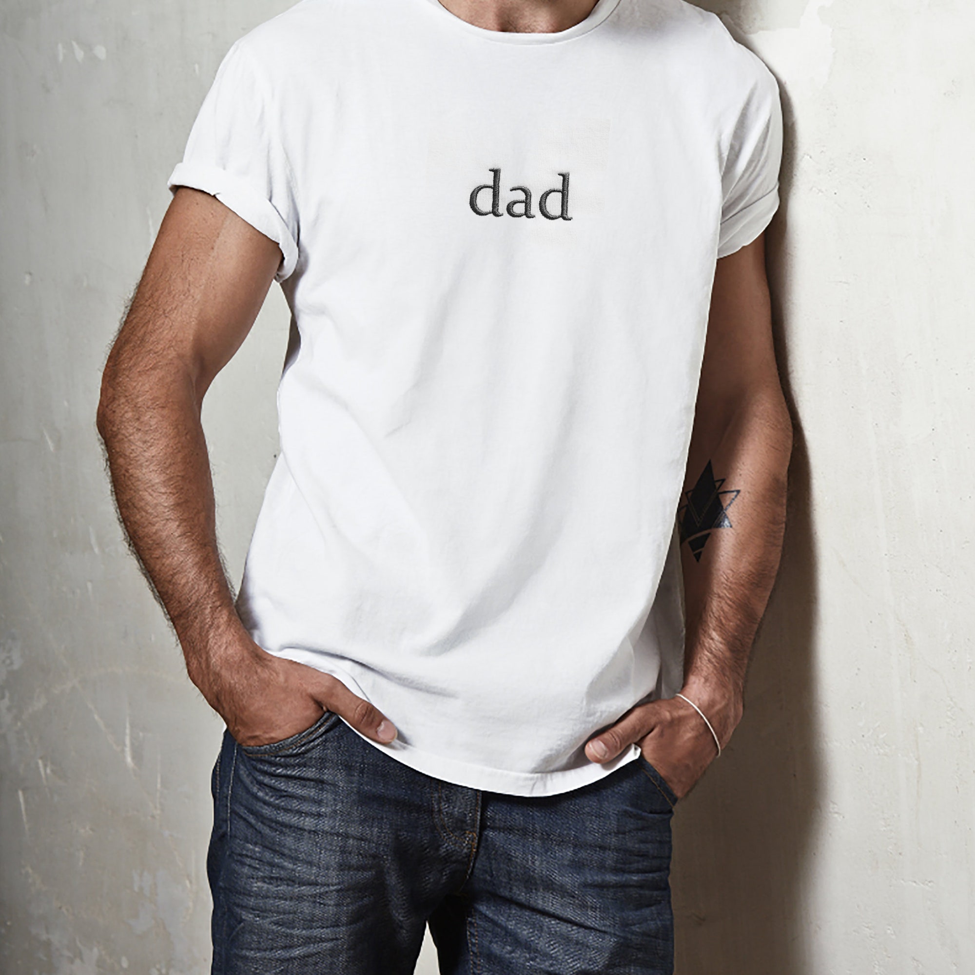 DAD Shirt - Personalized Embroidered Father's Day Shirt New Dad Gift Gift for Him image 2