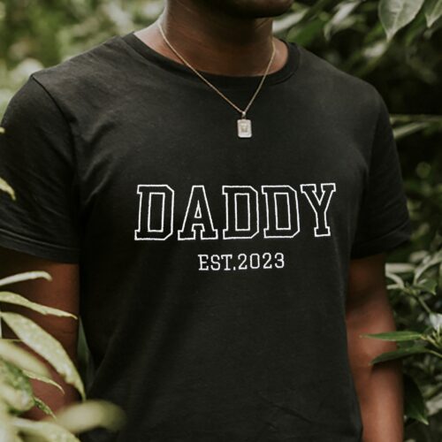 Daddy Shirt - Custom Father's Day Embroidered Personalized Shirt Gift for Dad image 0