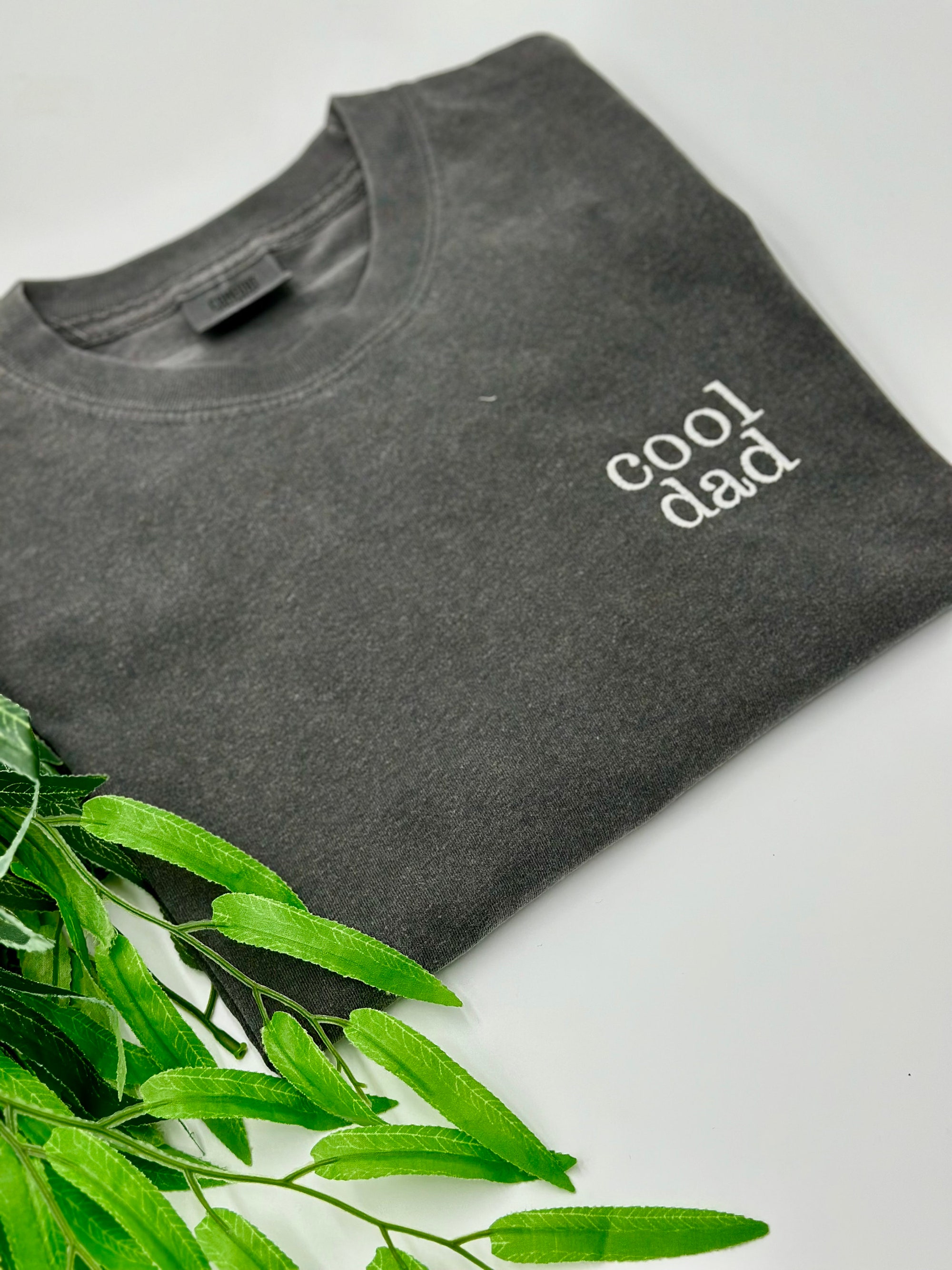 Cool Dad Embroidered Comfort Colors T-Shirt - Father's Day Shirt Dad Shirt Gift for Dad Dad Gift Pregnancy Announcement Shirt Fun Dad image 1