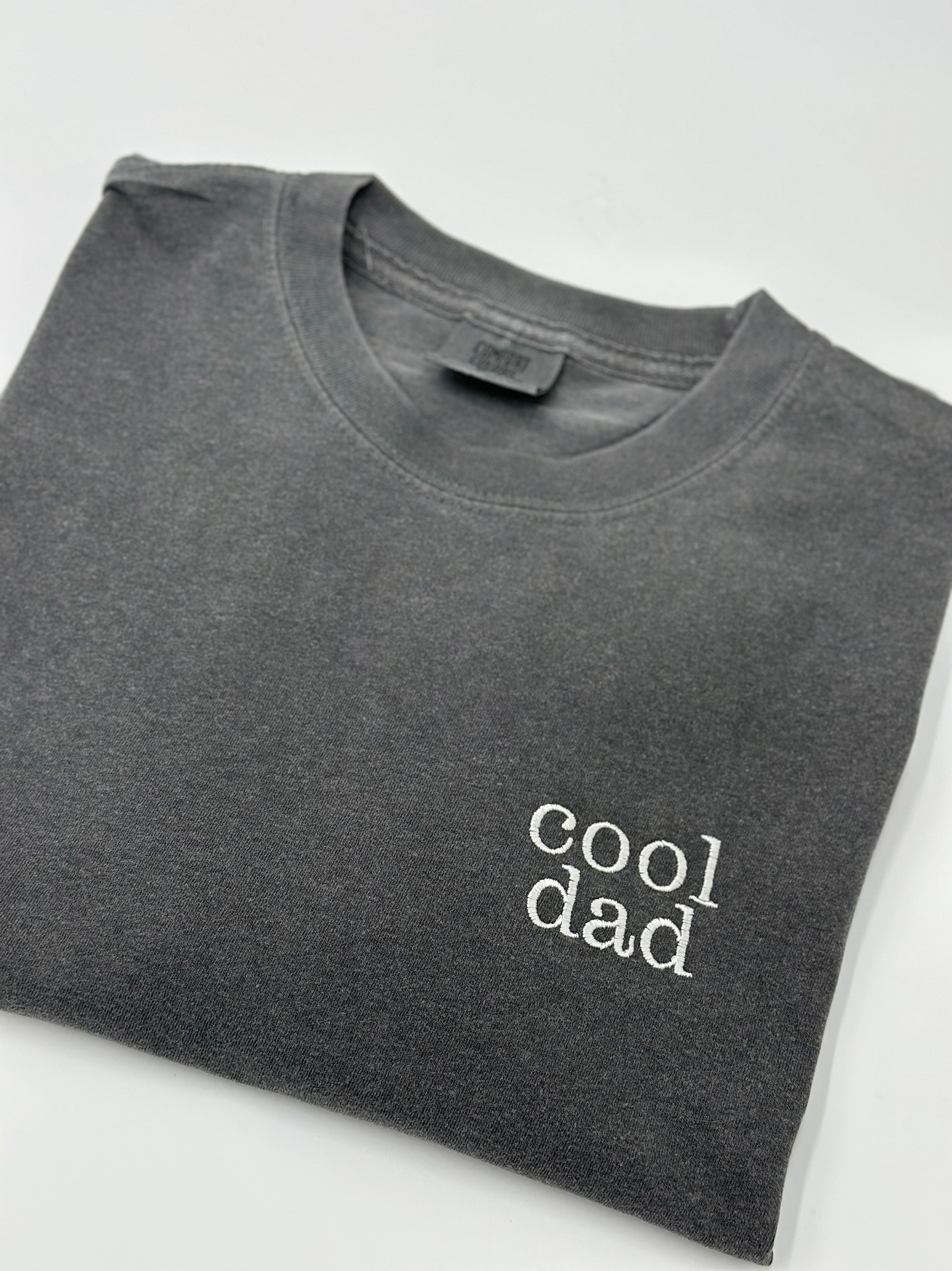 Cool Dad Embroidered Comfort Colors T-Shirt - Father's Day Shirt Dad Shirt Gift for Dad Dad Gift Pregnancy Announcement Shirt Fun Dad image 2