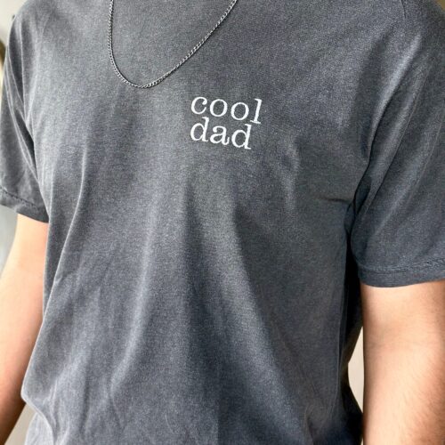 Cool Dad Embroidered Comfort Colors T-Shirt - Father's Day Shirt Dad Shirt Gift for Dad Dad Gift Pregnancy Announcement Shirt Fun Dad image 0