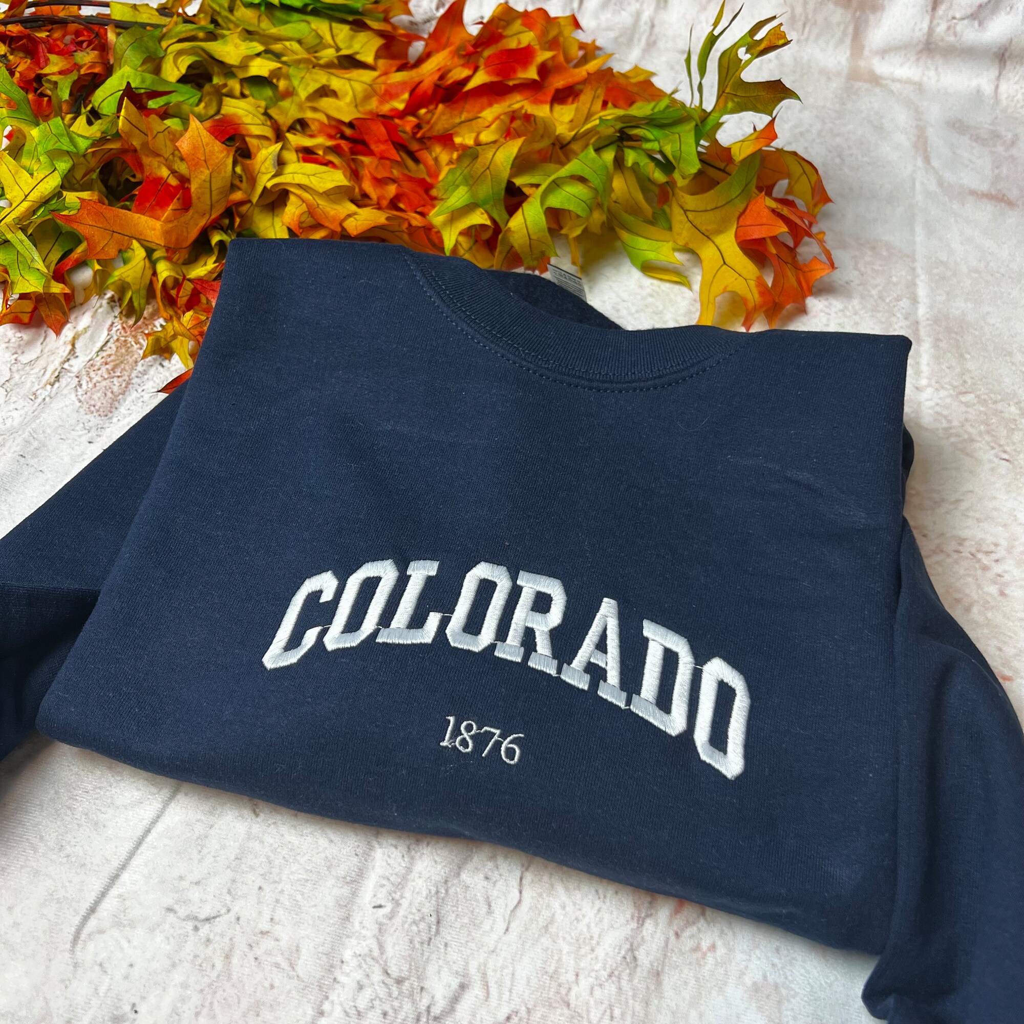 Colorado Embroidered Crewneck Sweatshirt - Colorado City Shirt image 2