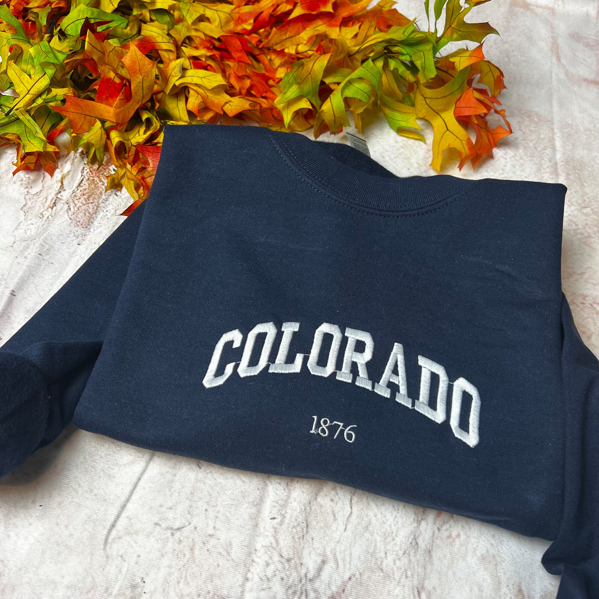 Colorado Embroidered Crewneck Sweatshirt - Colorado City Shirt image 1