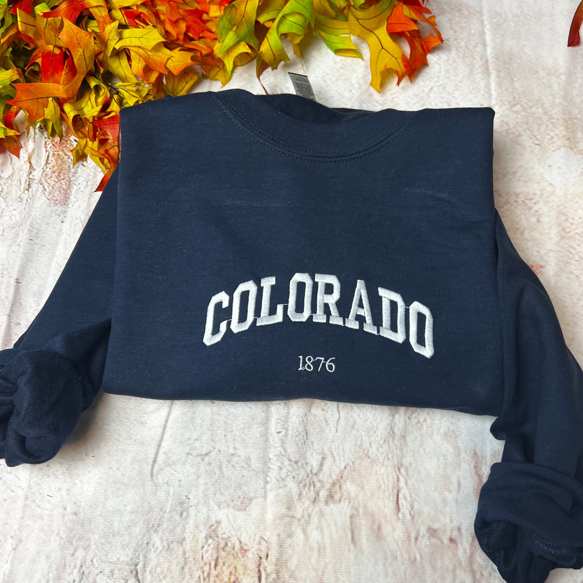 Colorado Embroidered Crewneck Sweatshirt - Colorado City Shirt image 3