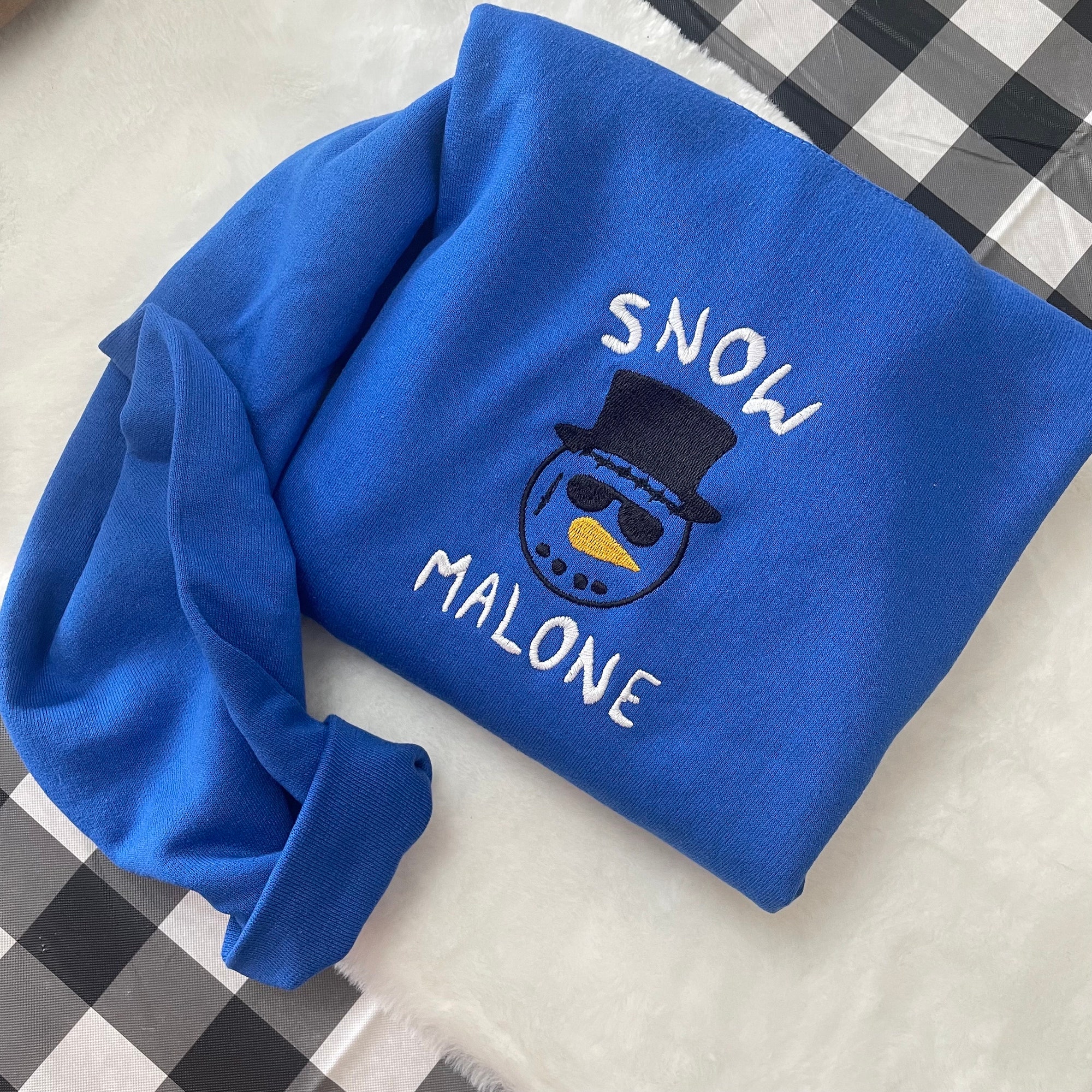 Snow Malone Embroidered Sweatshirt - Y2K Style Funny Crewneck Vintage Style Christmas Gift image 7