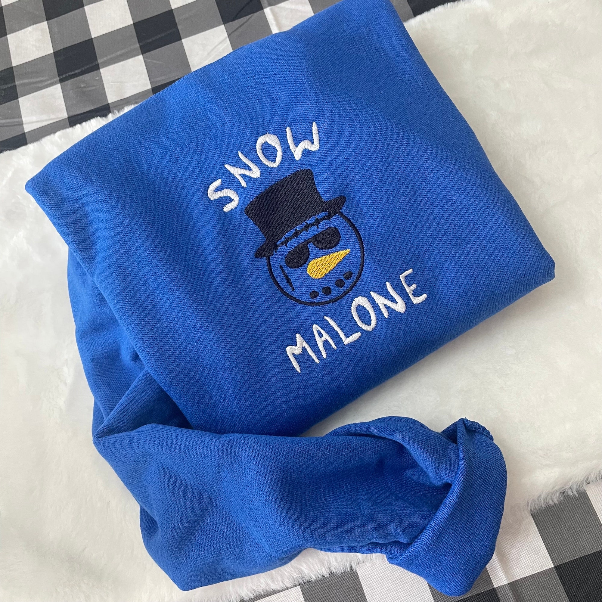 Snow Malone Embroidered Sweatshirt - Y2K Style Funny Crewneck Vintage Style Christmas Gift image 8