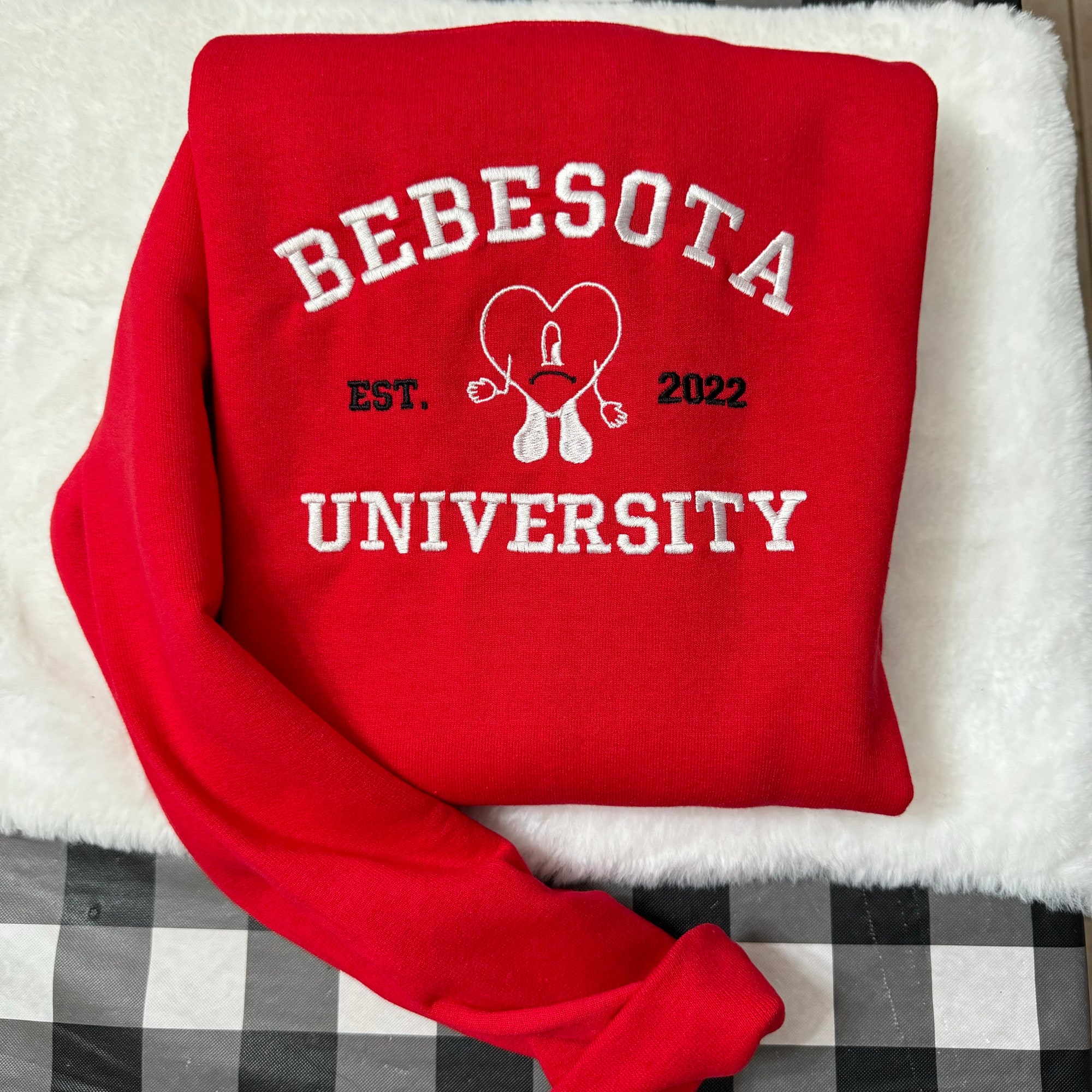 Bebesota University Embroidered Sweatshirt - Bad Bunny Merch Y2K Style Bad Bunny Embroidery Design Bad Bunny SVG Music Merch image 5