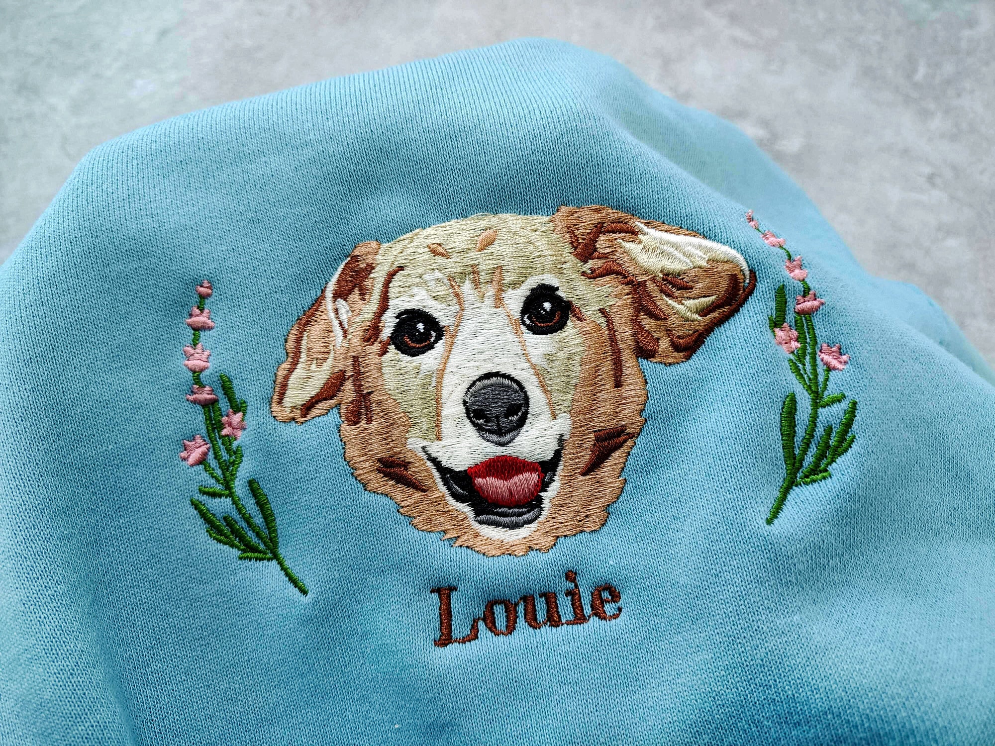 Custom Embroidered Pet From Your Photo Sweatshirt - Personalized Dog Hoodie Cat Shirt Custom Pet Cartoon Hoodie Pet Lover Gift image 3