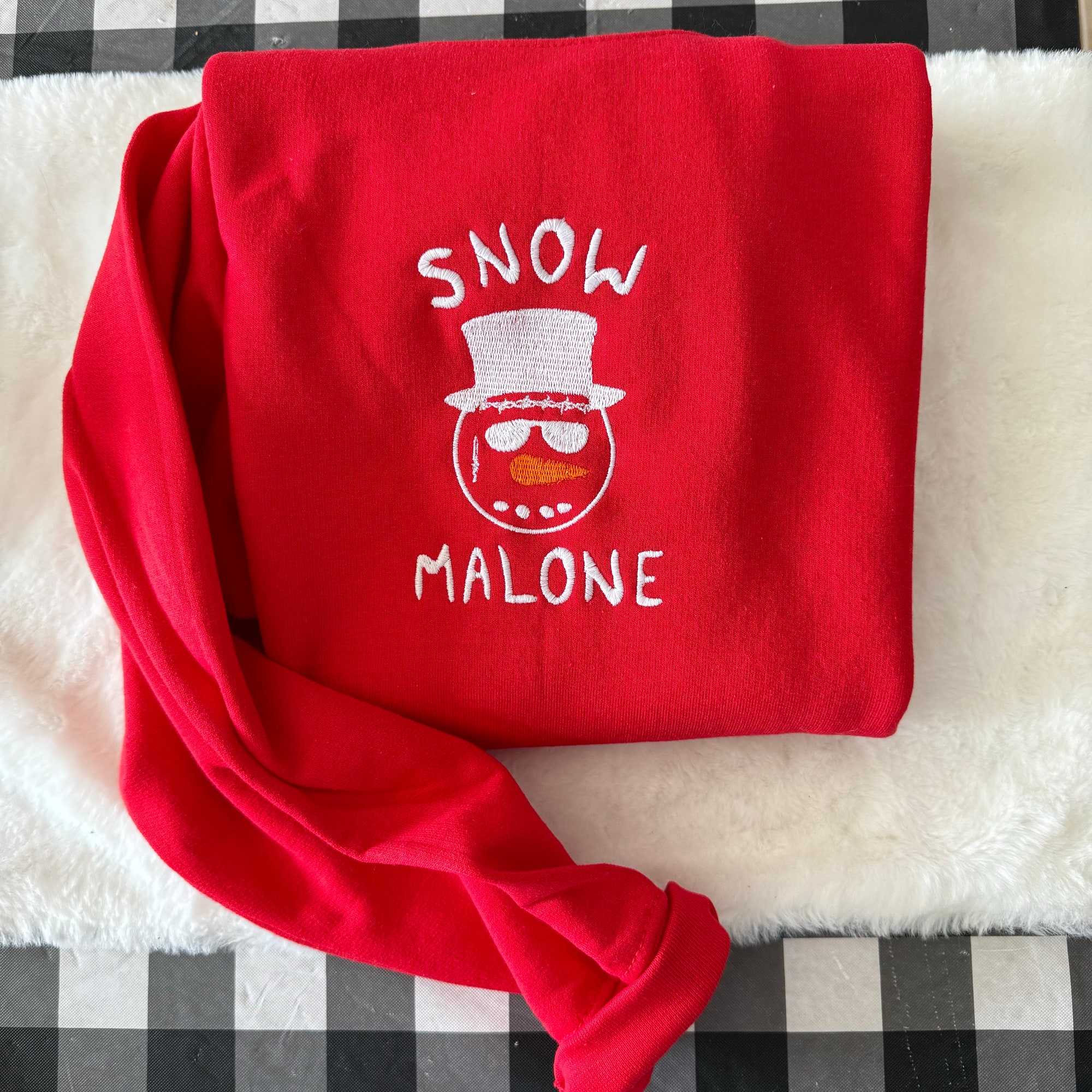 Snow Malone Embroidered Sweatshirt - Y2K Style Funny Crewneck Vintage Style Christmas Gift image 5