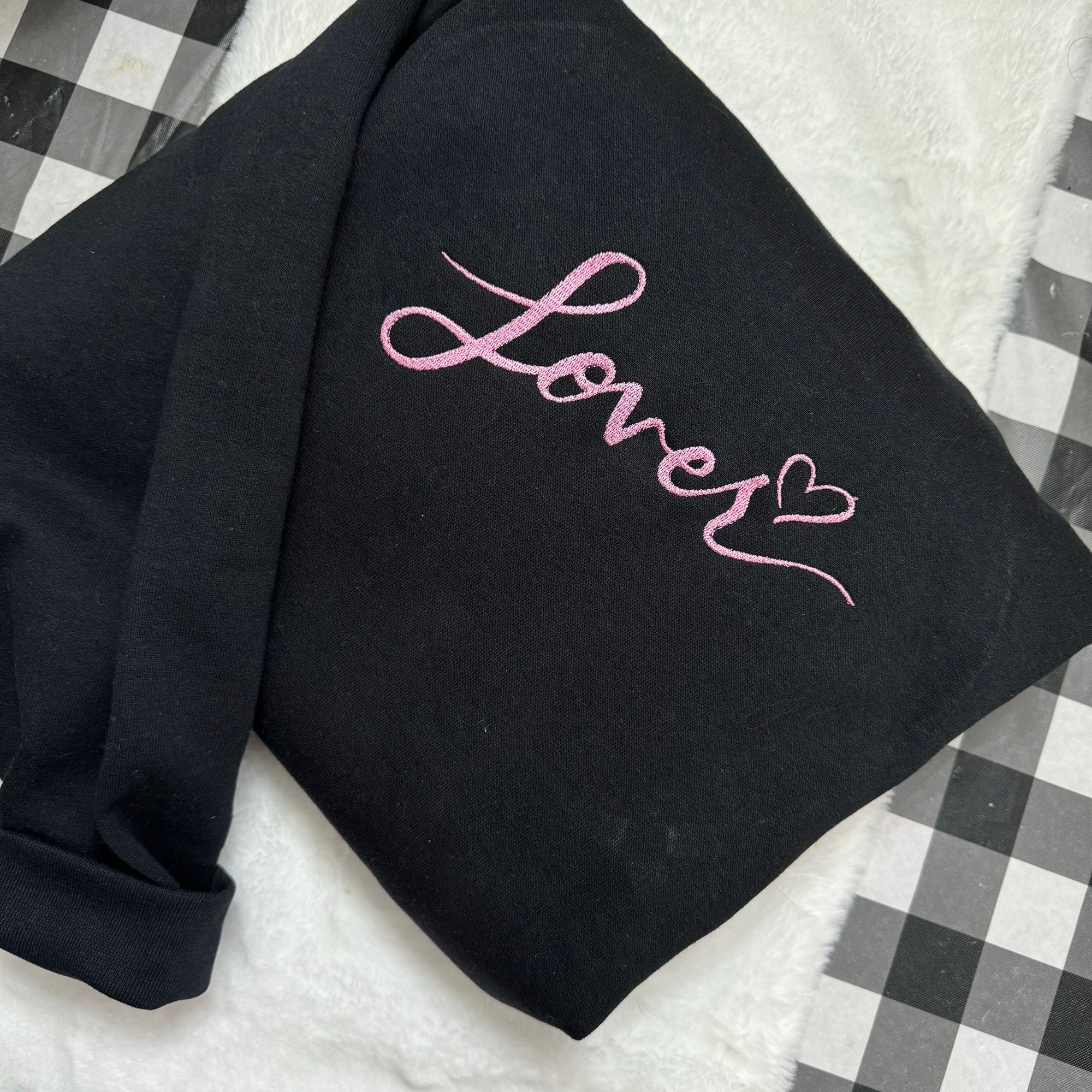 Lover Embroidered Sweatshirt - Y2K Style Unisex Crewneck Valentine's Day Love Gift for Her image 3