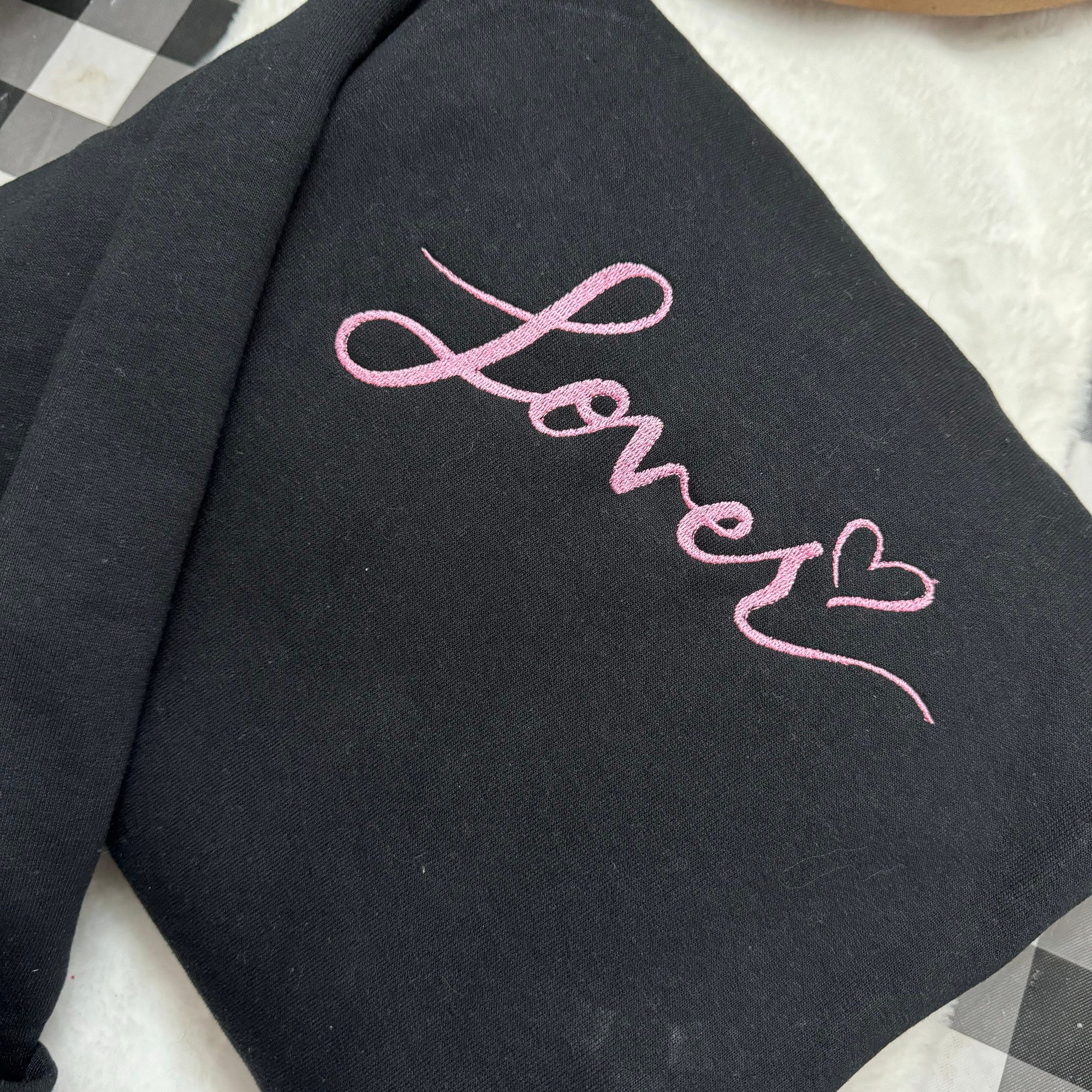Lover Embroidered Sweatshirt - Y2K Style Unisex Crewneck Valentine's Day Love Gift for Her image 4