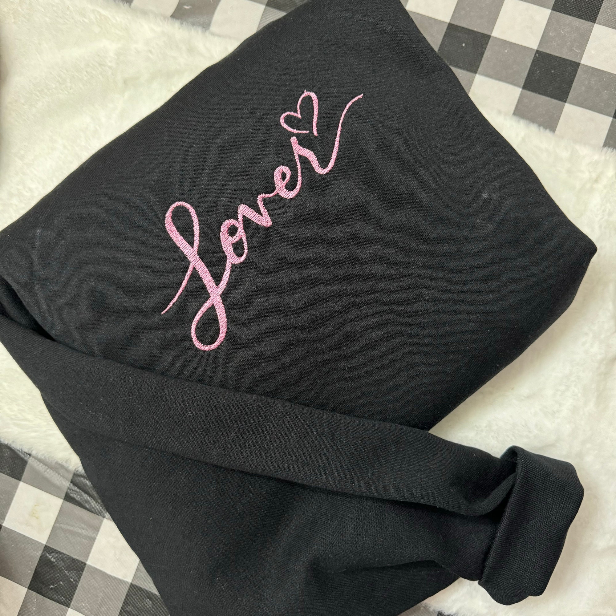 Lover Embroidered Sweatshirt - Y2K Style Unisex Crewneck Valentine's Day Love Gift for Her image 2