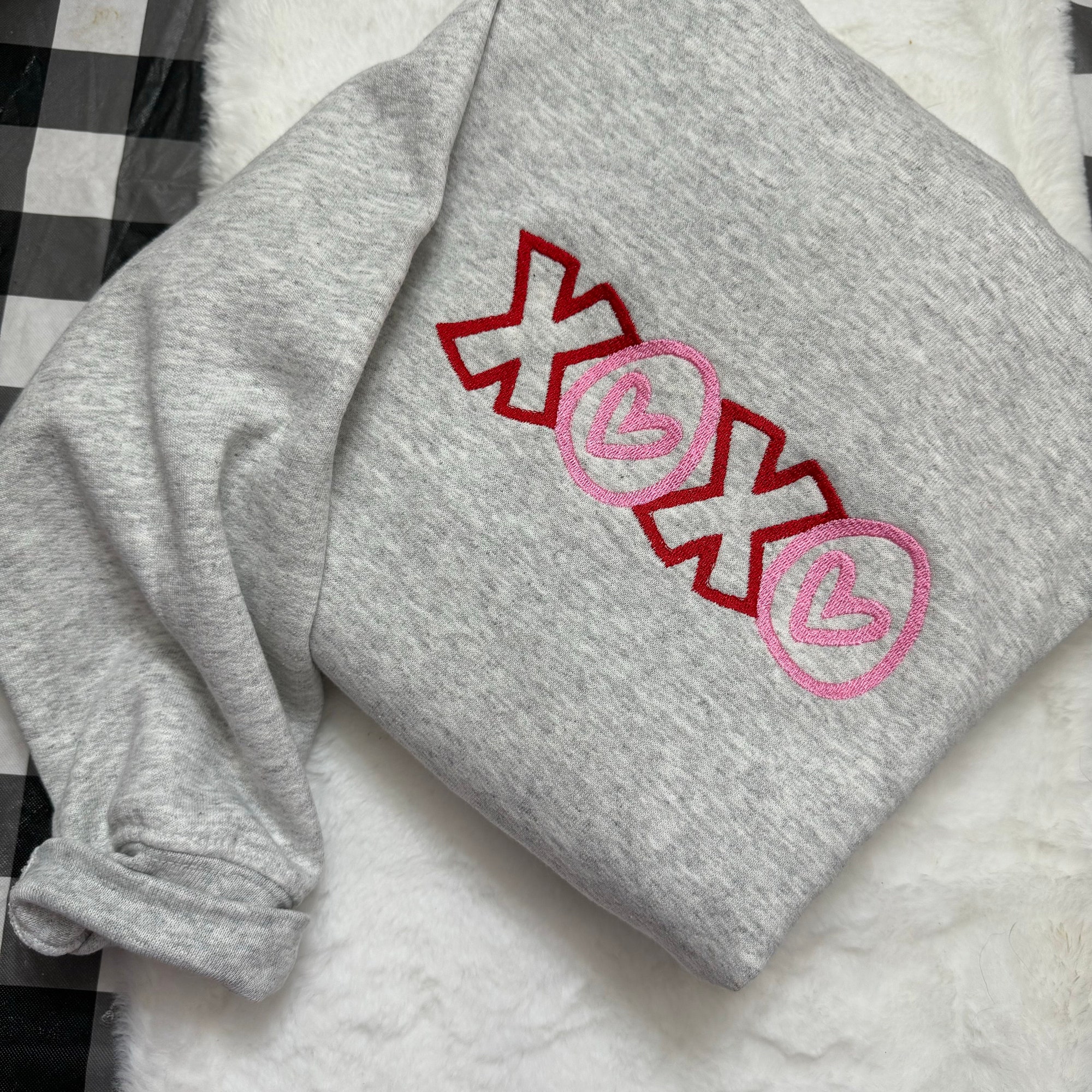 XOXO Valentines Embroidered Sweatshirt - Y2K Style Crewneck Unisex Funny Clothing Valentine's Day Love Gifts image 6