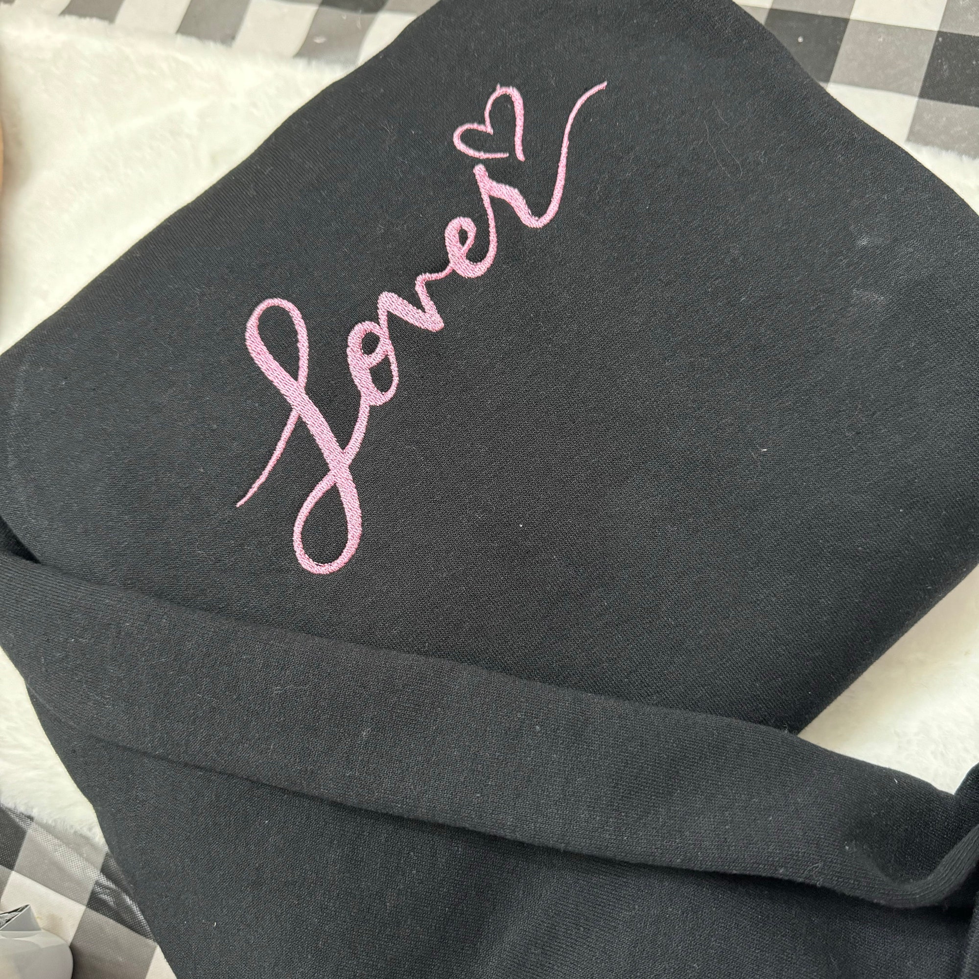 Lover Embroidered Sweatshirt - Y2K Style Unisex Crewneck Valentine's Day Love Gift for Her image 5
