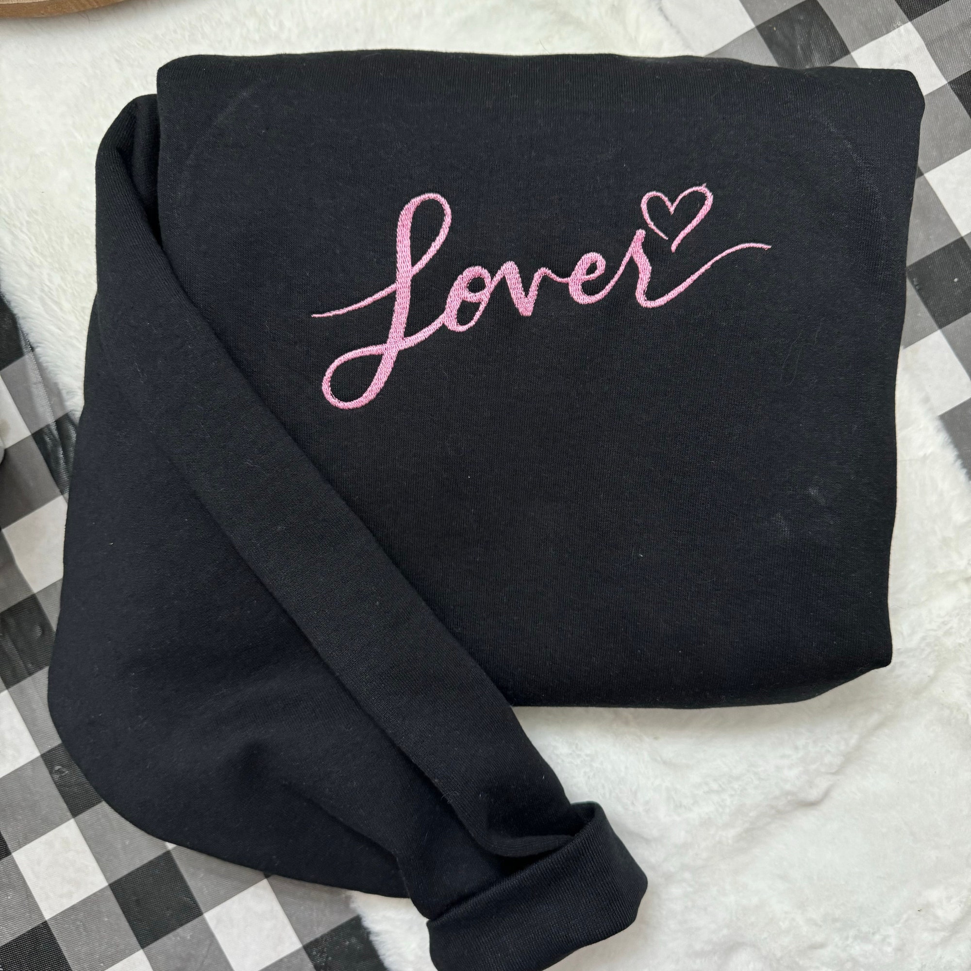 Lover Embroidered Sweatshirt - Y2K Style Unisex Crewneck Valentine's Day Love Gift for Her image 6