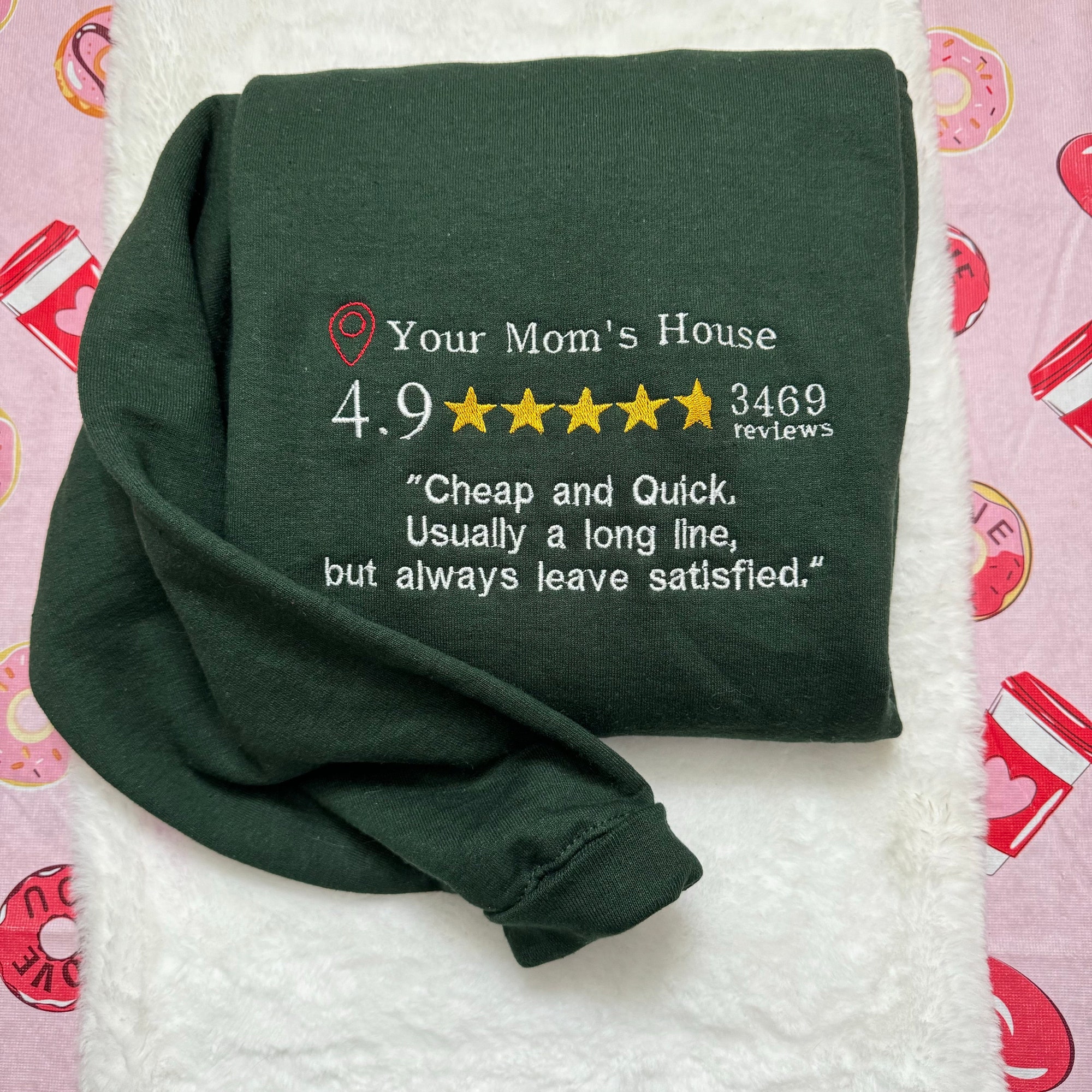 Your Mom’s House Review Embroidered Sweatshirt - Y2K Style Crewneck Unisex Funny Clothing Gifts image 5