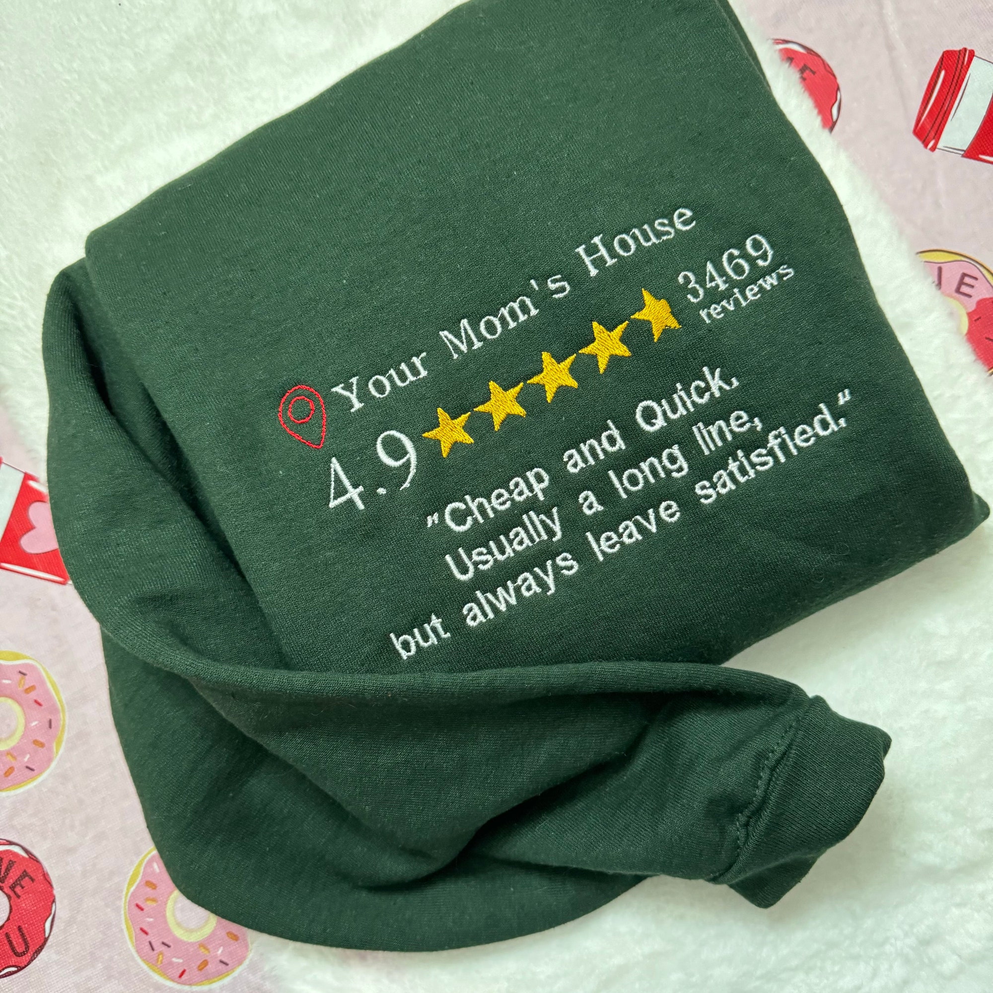 Your Mom’s House Review Embroidered Sweatshirt - Y2K Style Crewneck Unisex Funny Clothing Gifts image 4