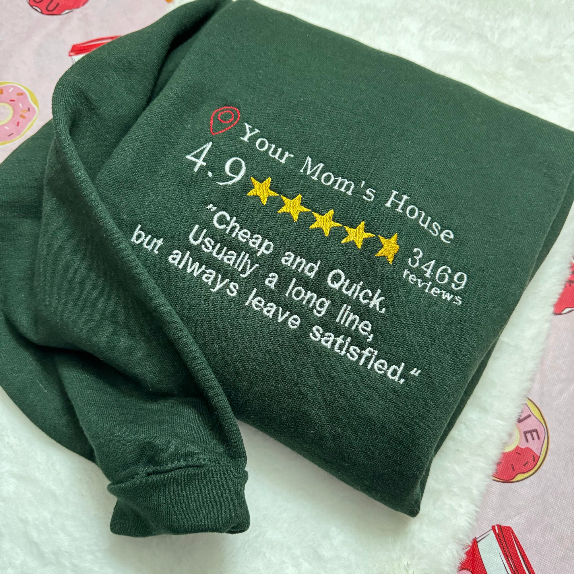 Your Mom’s House Review Embroidered Sweatshirt - Y2K Style Crewneck Unisex Funny Clothing Gifts image 6