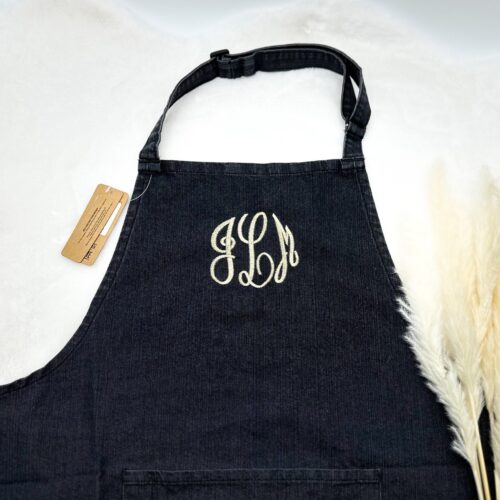 Custom Embroidered Apron - Personalized Apron with Pockets Personalized Chef Cooking Apron Logo Apron Men's and Women's Apron Gift Custom Text Apron image 0