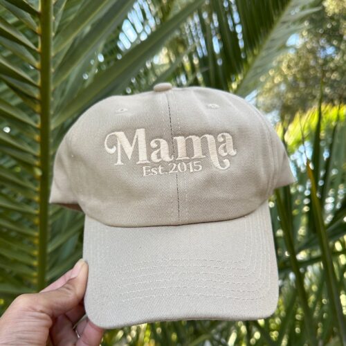 Personalized Mama Established Dad Hat - Custom Gifts for Moms image 0