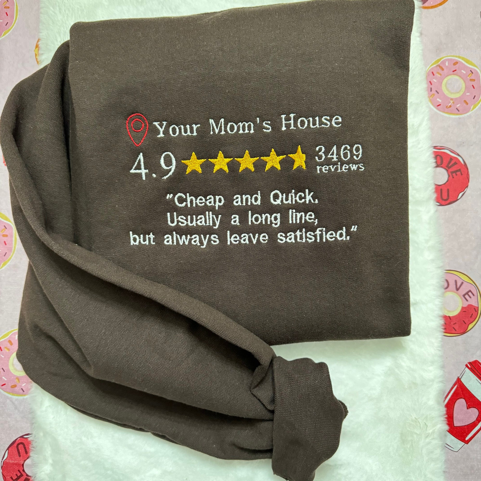 Your Mom’s House Review Embroidered Sweatshirt - Y2K Style Crewneck Unisex Funny Clothing Gifts image 2