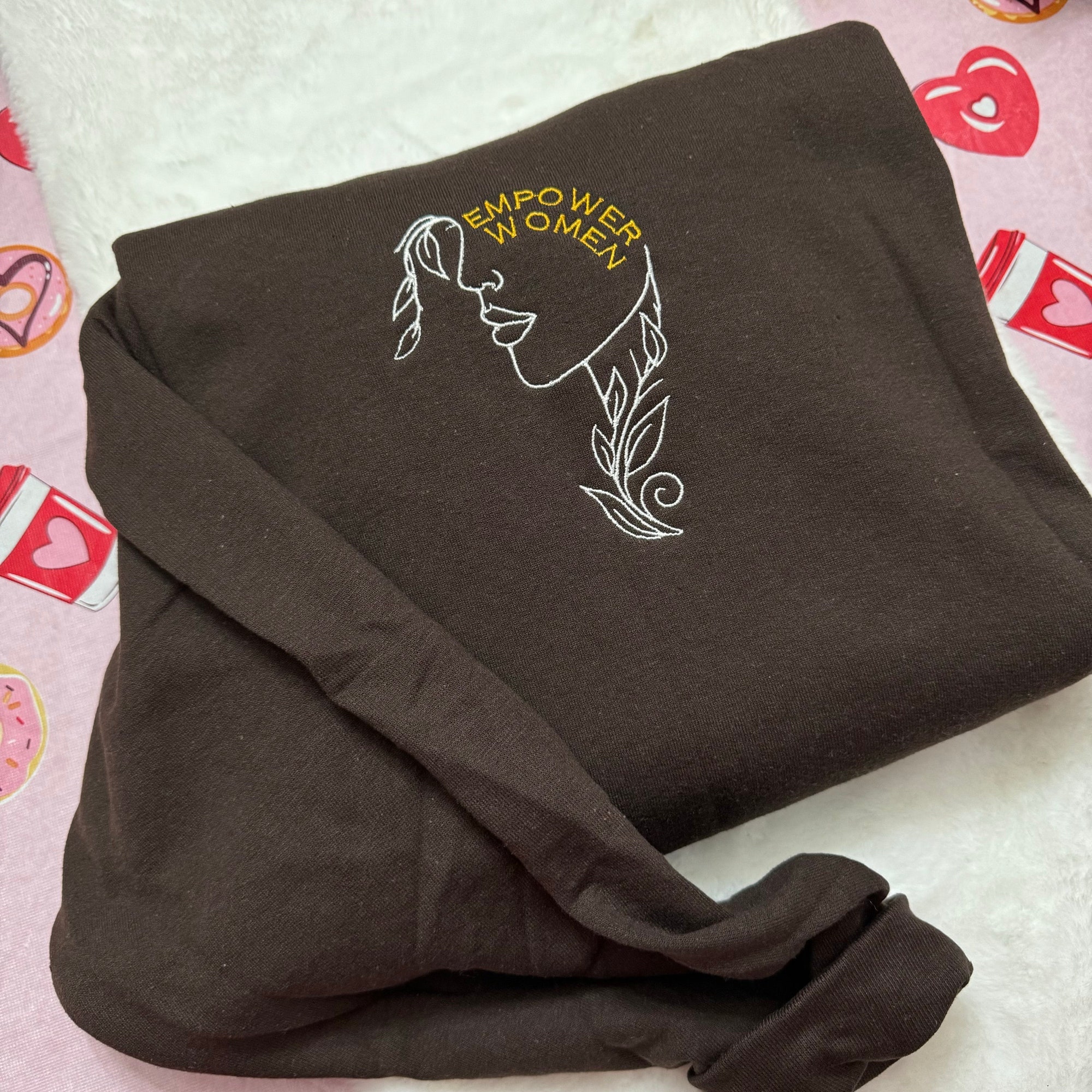 Empowered Women Embroidered Sweatshirt - Strong Women Feminism Girl Power Unisex Clothing Women’s Rights Embroidered Clothing image 7
