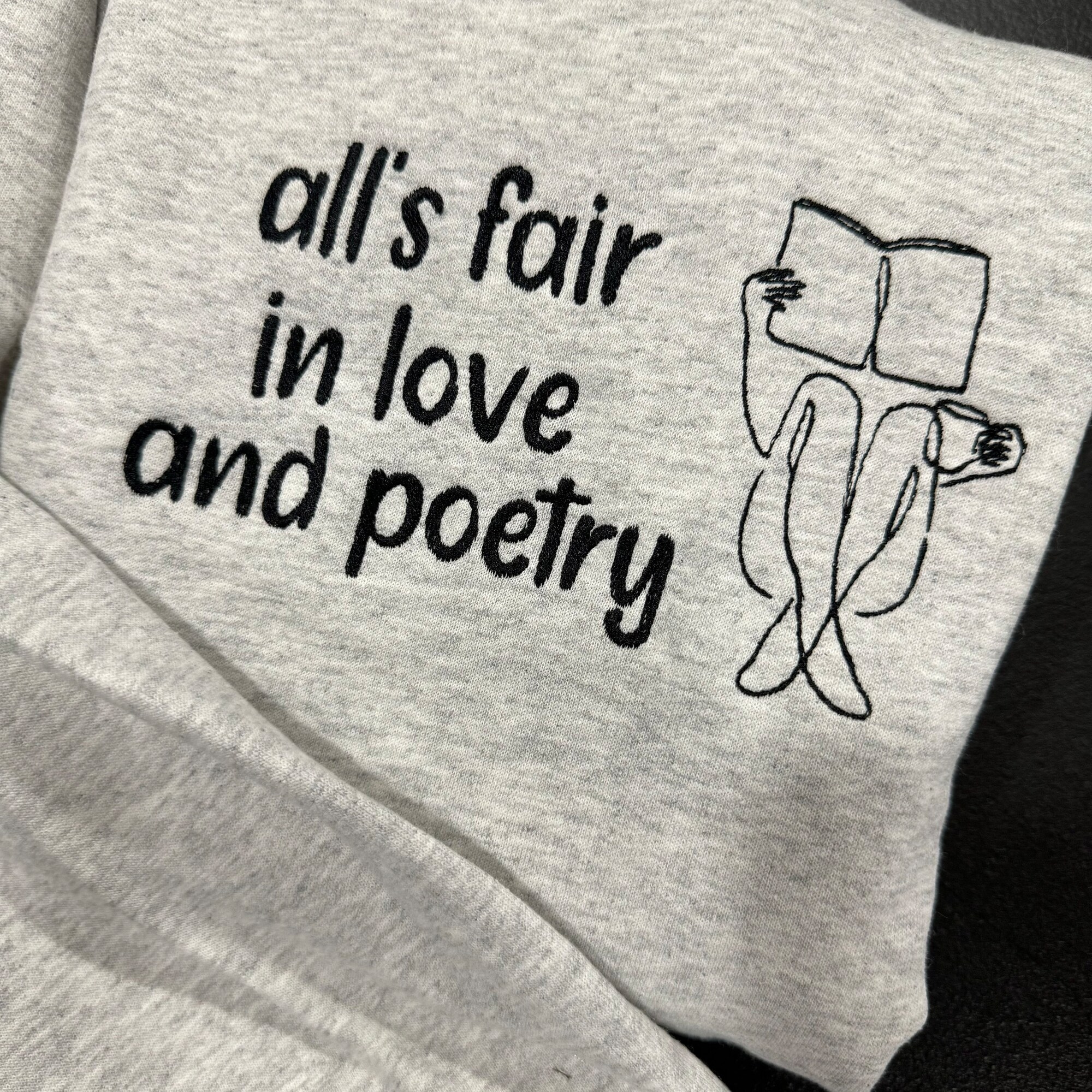 All’s Fair in Love and Poetry Embroidered Sweatshirt - Y2K Style Crewneck Gift for Women Music Clothing Taylor Swift image 3