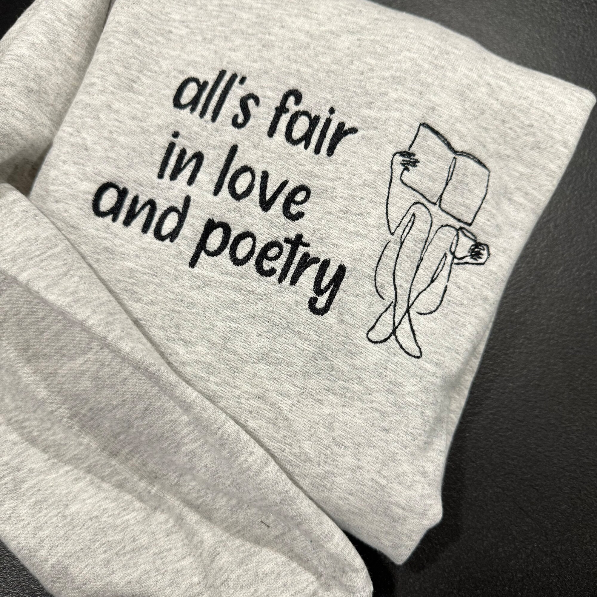 All’s Fair in Love and Poetry Embroidered Sweatshirt - Y2K Style Crewneck Gift for Women Music Clothing Taylor Swift image 6