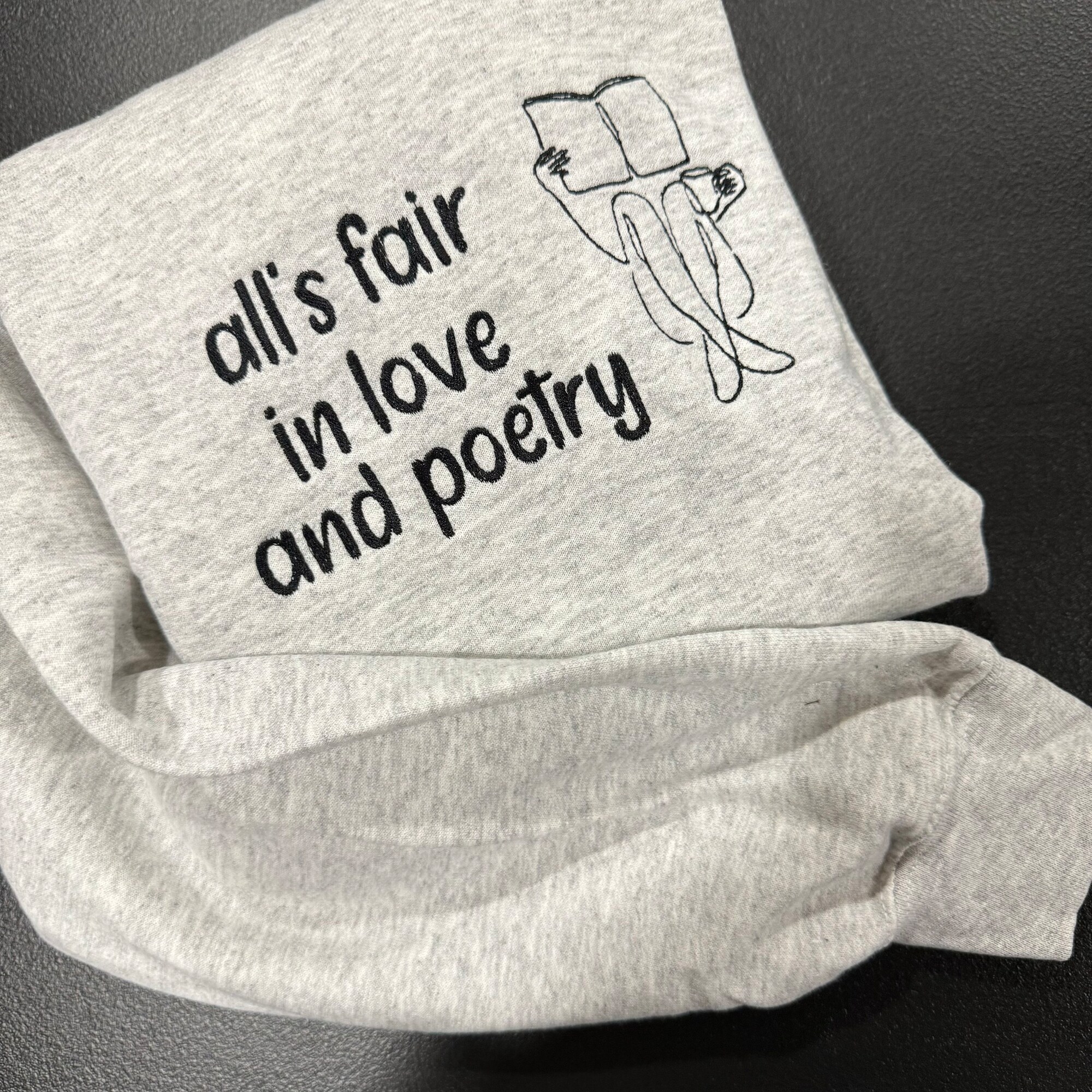 All’s Fair in Love and Poetry Embroidered Sweatshirt - Y2K Style Crewneck Gift for Women Music Clothing Taylor Swift image 4