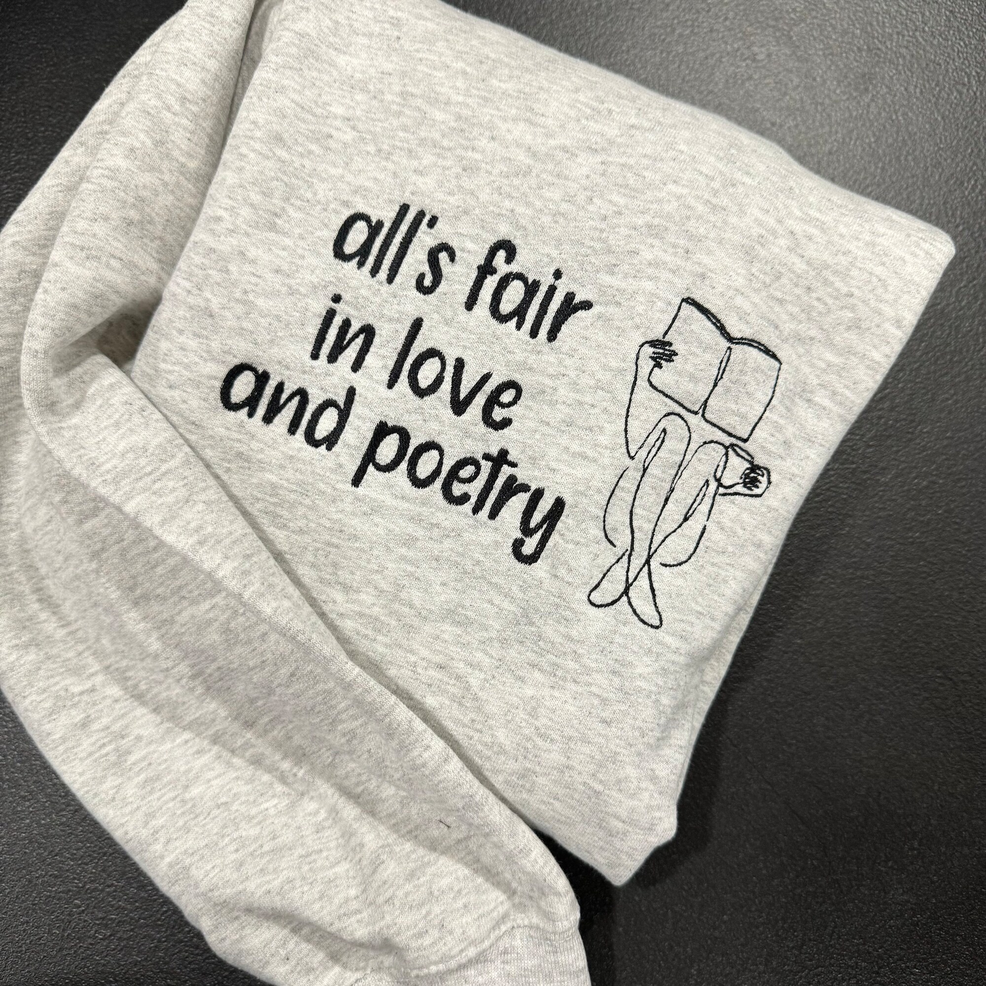 All’s Fair in Love and Poetry Embroidered Sweatshirt - Y2K Style Crewneck Gift for Women Music Clothing Taylor Swift image 2