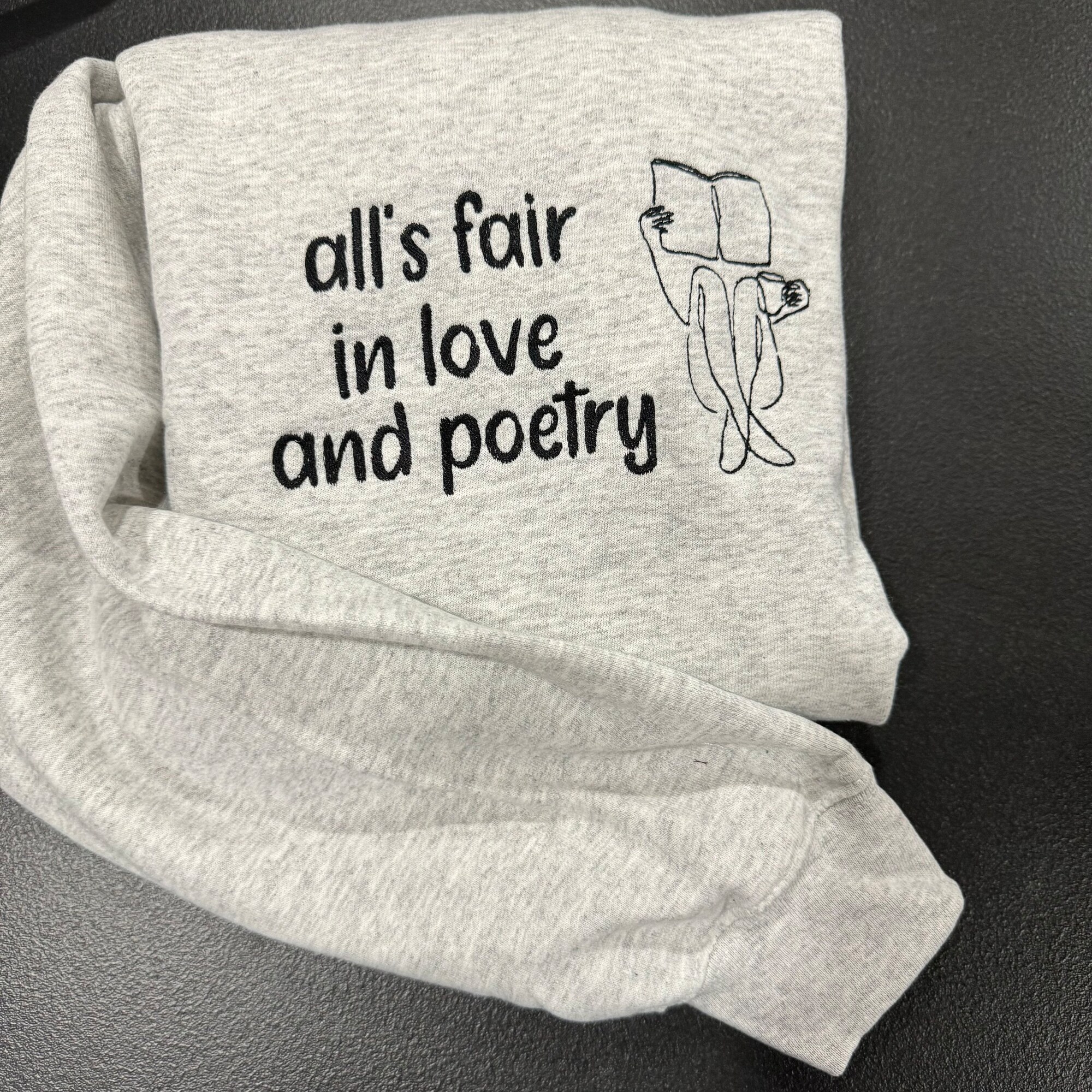 All’s Fair in Love and Poetry Embroidered Sweatshirt - Y2K Style Crewneck Gift for Women Music Clothing Taylor Swift image 5