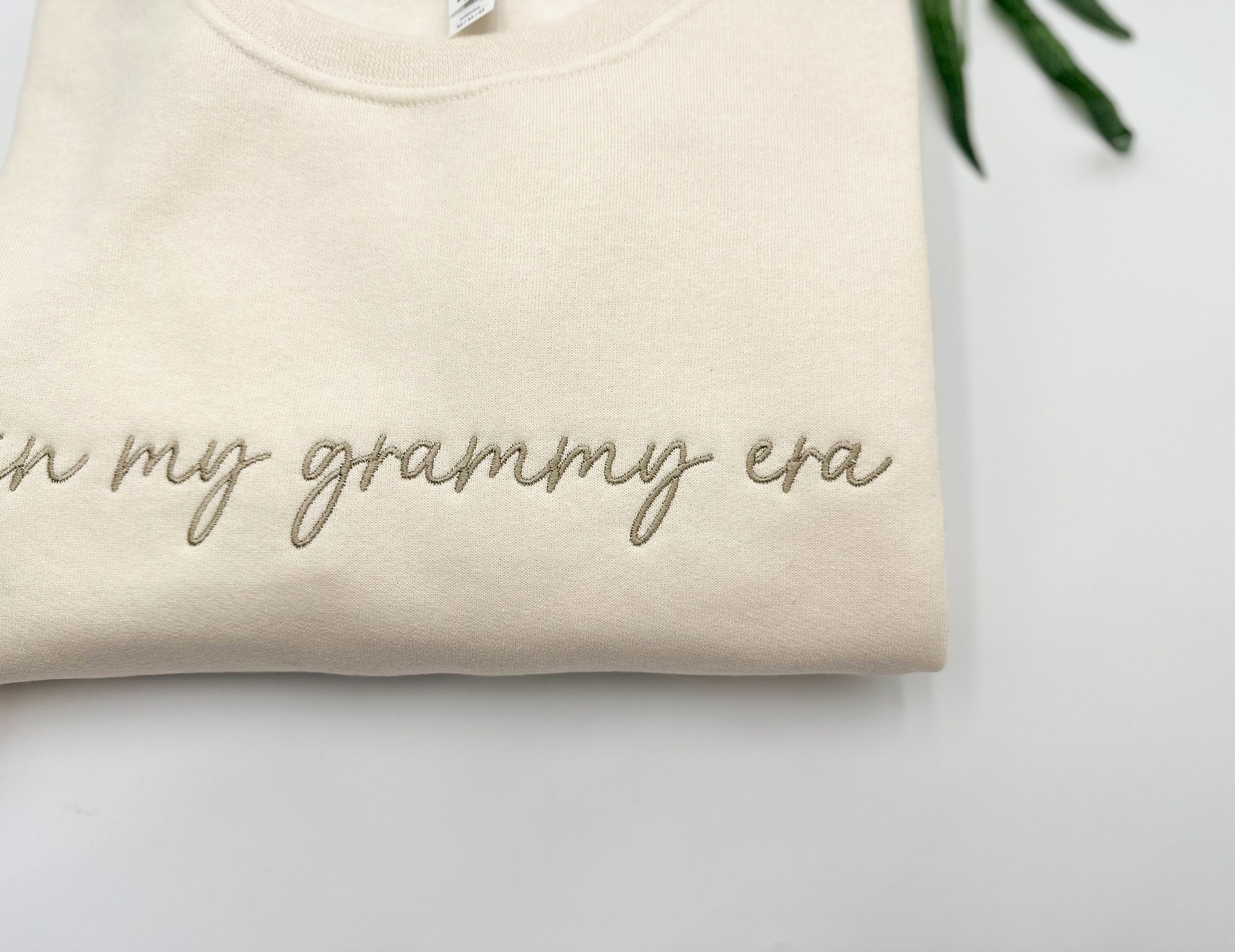 Custom Embroidered In My Grammy Era Sweatshirt with Grandkids' Names on Sleeve - Personalized Gift Grandma Sweater New Grandma Mother's Day image 2