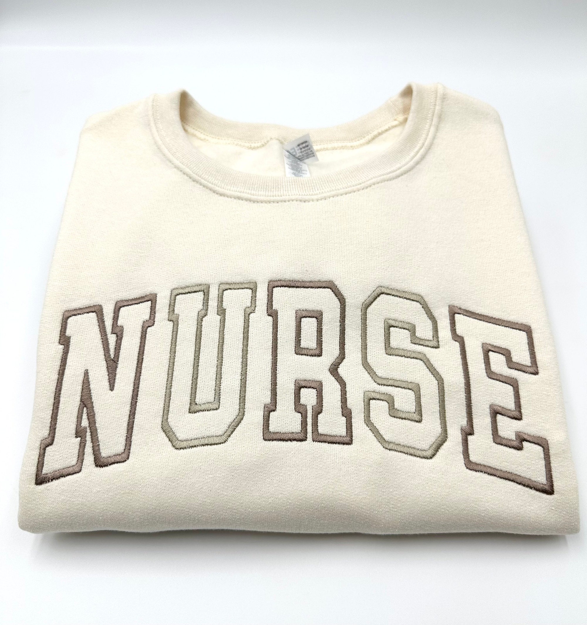 Embroidered NURSE Athletic Block Gemma Sweatshirt Hoodie - Nurse Pullover Sweatshirt Gift for Grad New Nurse Gift Nursing School Shirt image 3