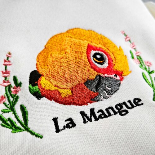 Custom Parrot Portrait Embroidered Sweatshirt - Custom Pet Hoodie Personalized Pet Face and Name Shirt Gift for Pet Lovers Custom Gift image 0