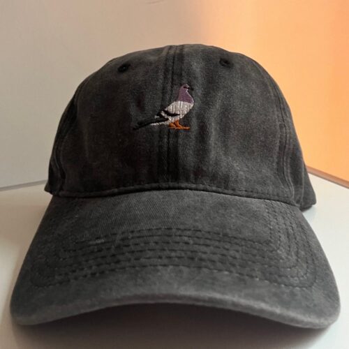 Vintage 90s Stone - Washed Pigeon Cap - Embroidered Dove Dad Hat - Brieftaube Basecap image 0