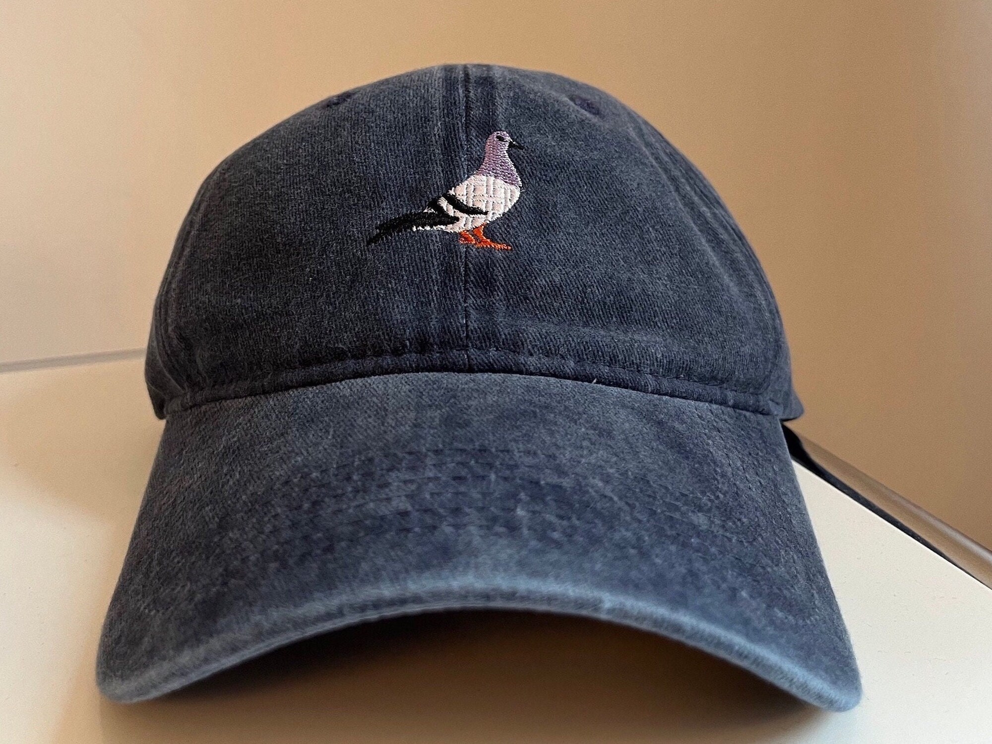 Vintage 90s Stone - Washed Pigeon Cap - Embroidered Dove Dad Hat - Brieftaube Basecap image 4