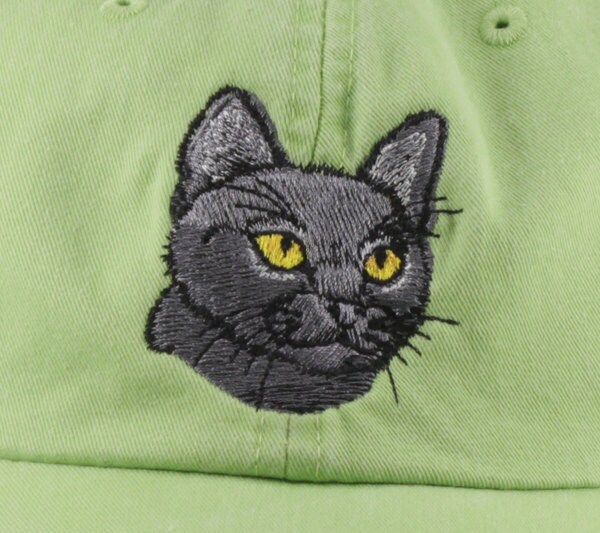 Bombay Cat Embroidered Baseball Cap - Cat Mom & Pet Lover Gift - Black Cat Dad Hat image 2