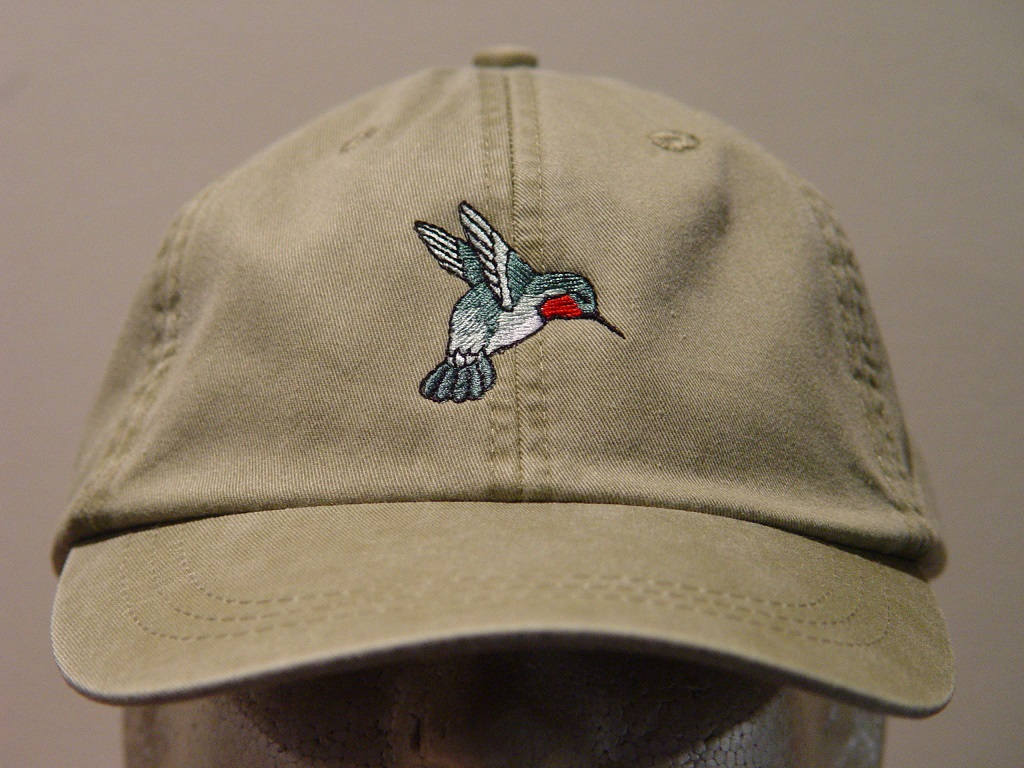 Hummingbird Embroidered Cap - Wildlife Bird Hat for Men & Women - 24 Colors Available - Perfect Gift for Mom & Dad image 1