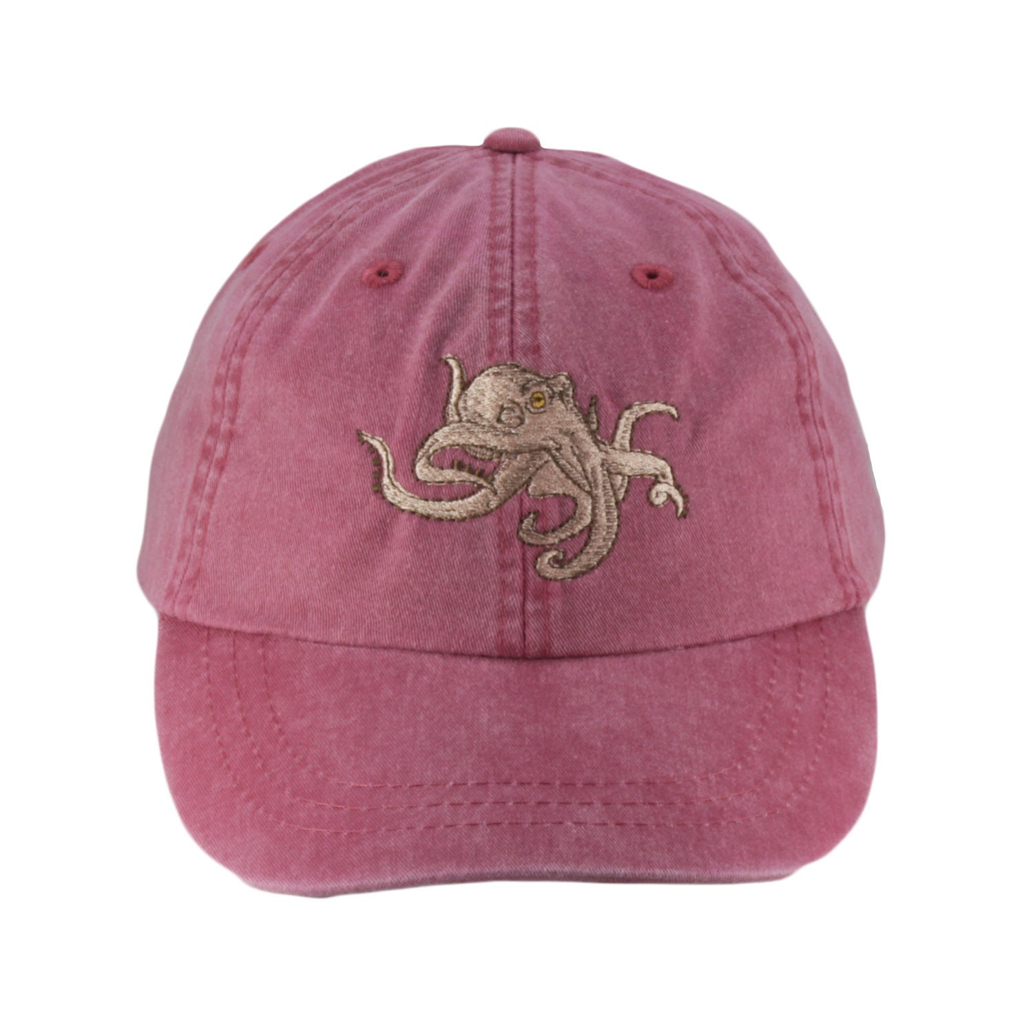 Octopus Embroidered Low Profile Dad Hat - Kraken Ocean Animal Baseball Cap Adjustable Fit for Most Adults image 2