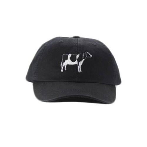 Holstein Cow Embroidered Baseball Cap - Farm Animal Hat Mom & Dad Cap Milk Cow Design image 0