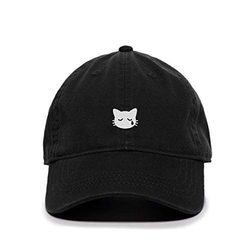 Crying Cat Baseball Cap Embroidered Dad Hat image 0